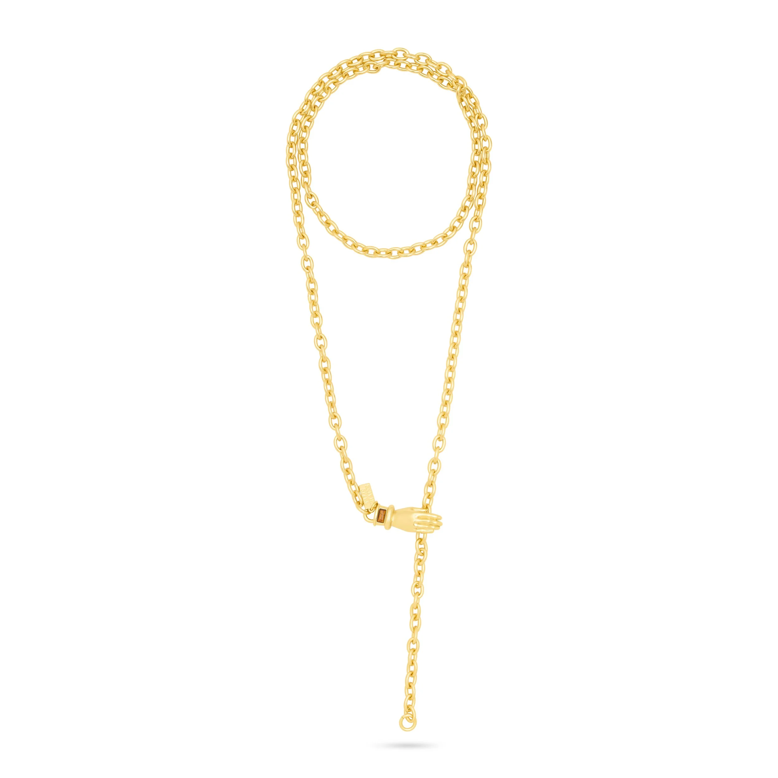 Talis Chains Wrap Around Chain Necklace- Tiger’s Eye