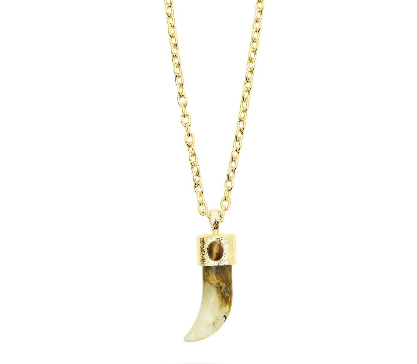 Talis Chains Shark Tooth Pendant Necklace- Watermelon Skin