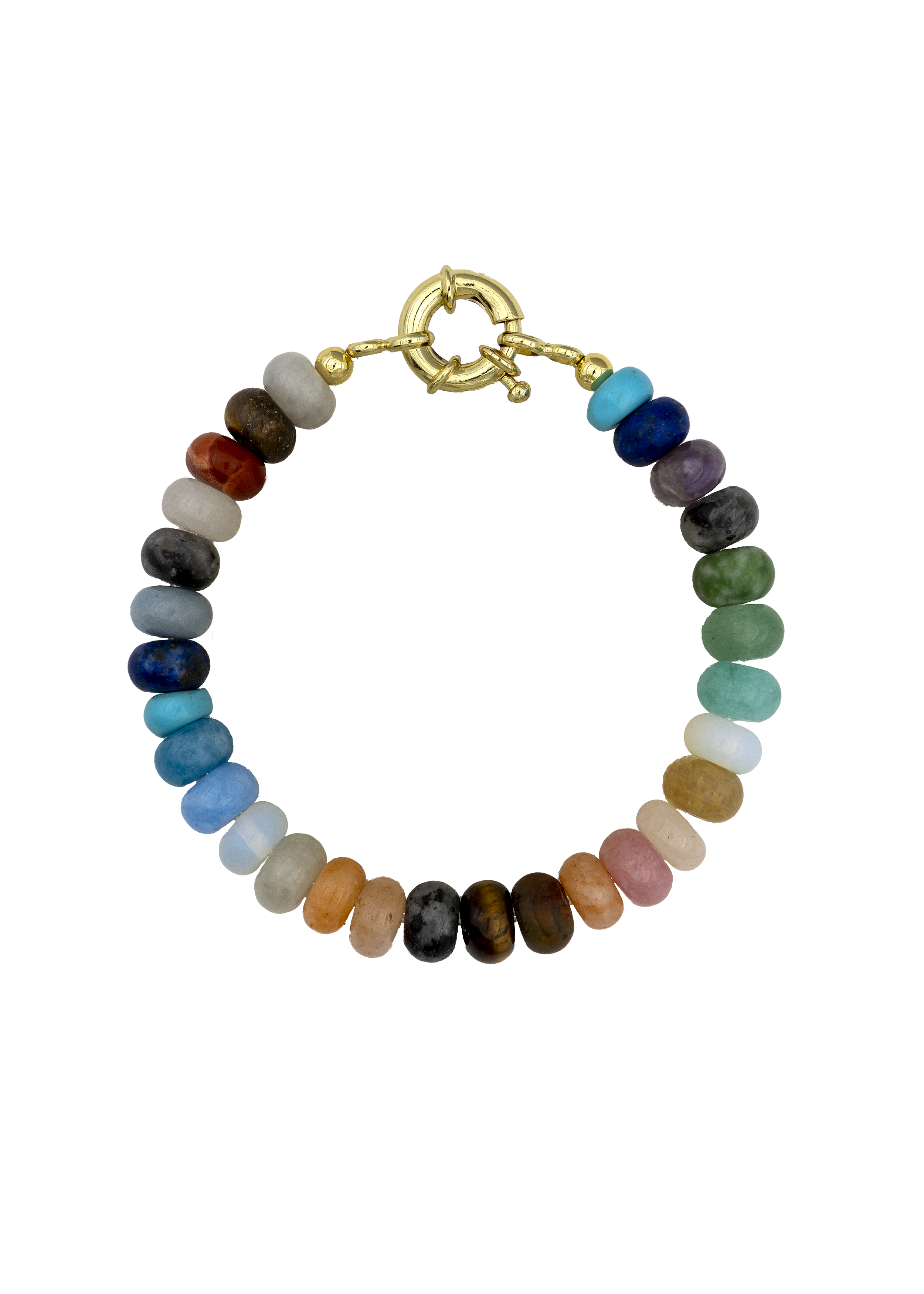 Natural Rainbow Bead Bracelet