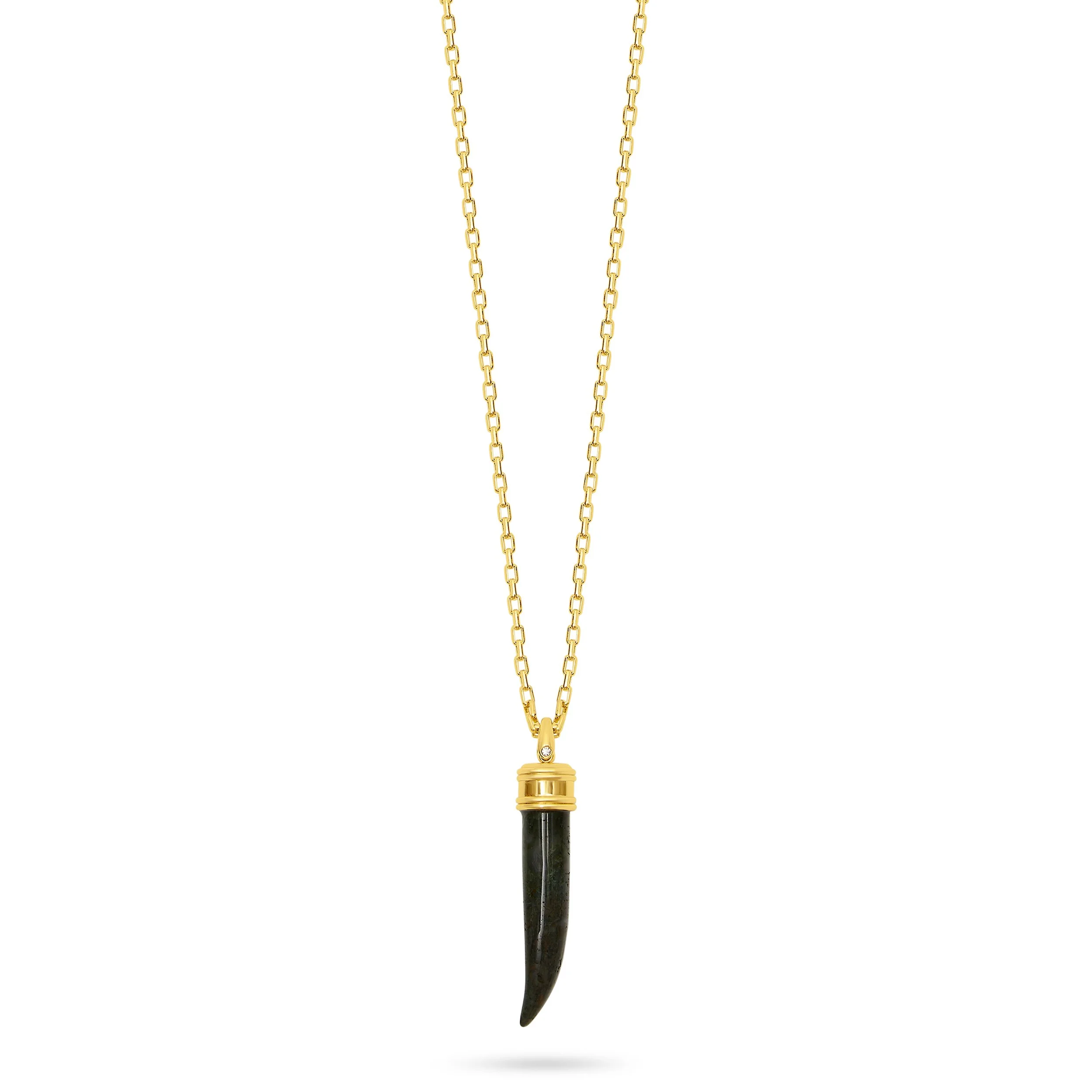 Talis Chains Indian Agate Tusk Necklace
