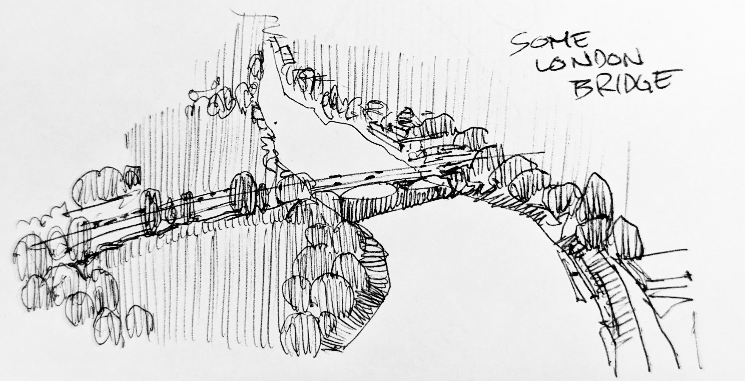 A small bridge drawn from Google Maps.