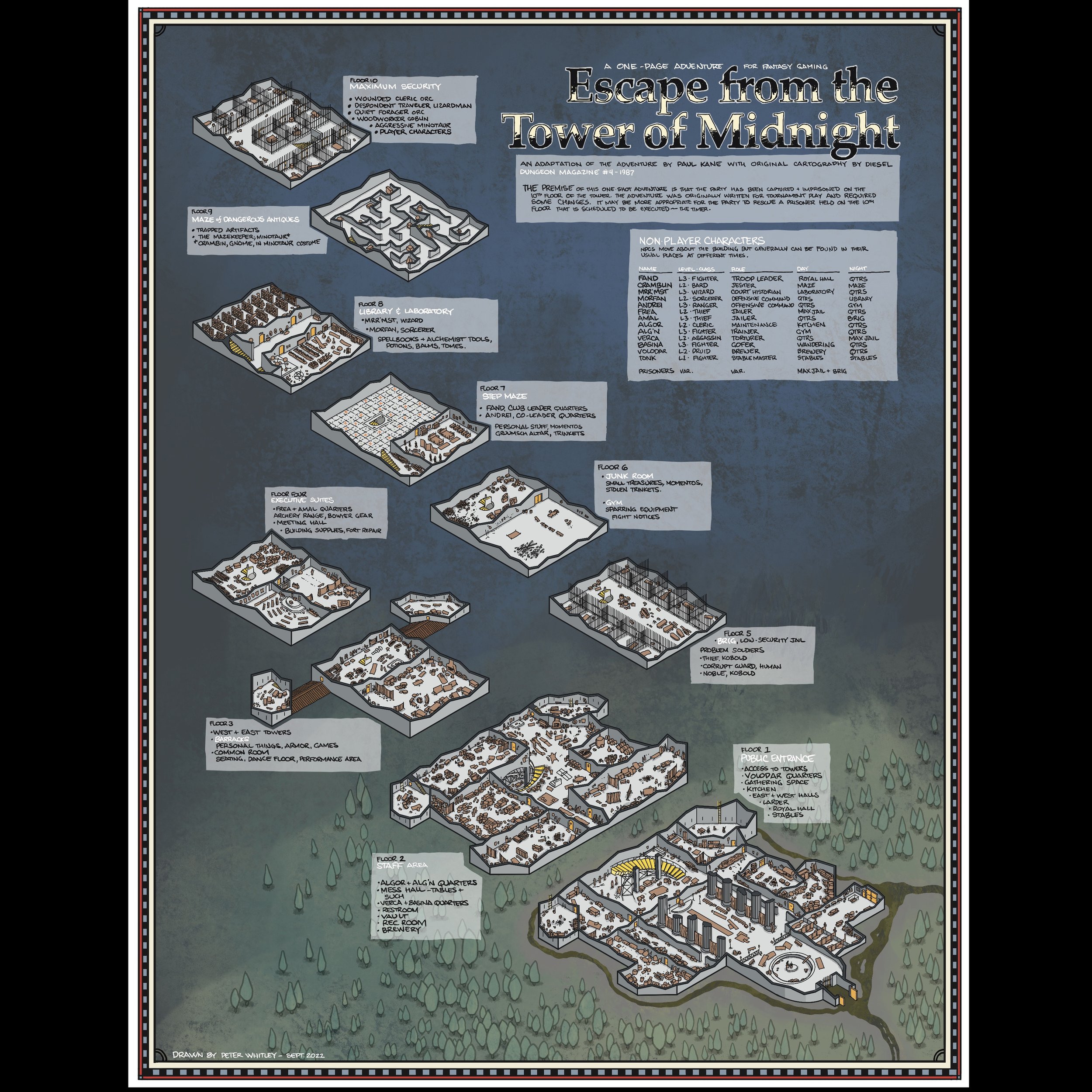 Escape from the Tower of Midnight (adapted from Dungeon Magazine #4, 1987)