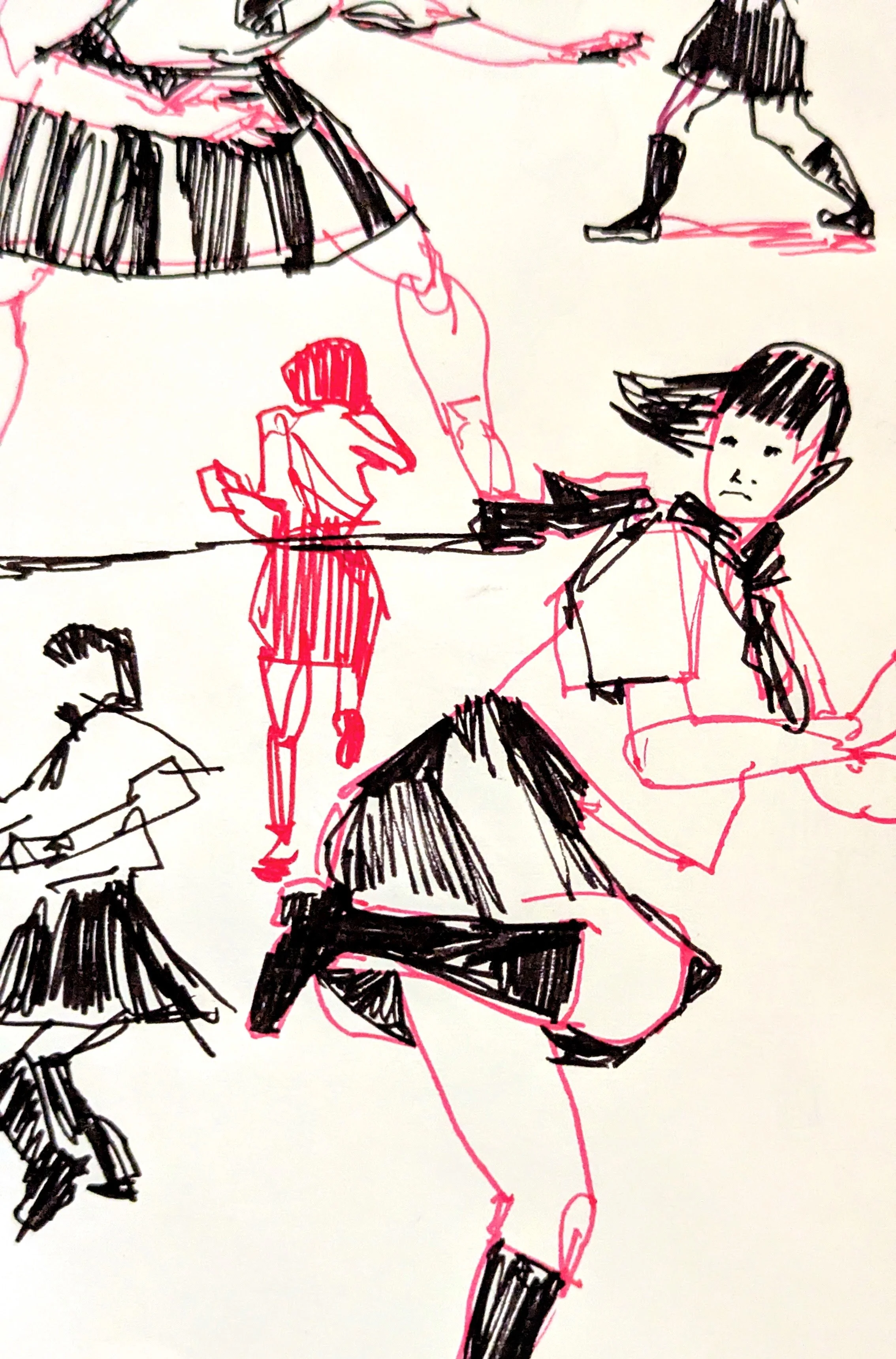 Fighting schoolgirls