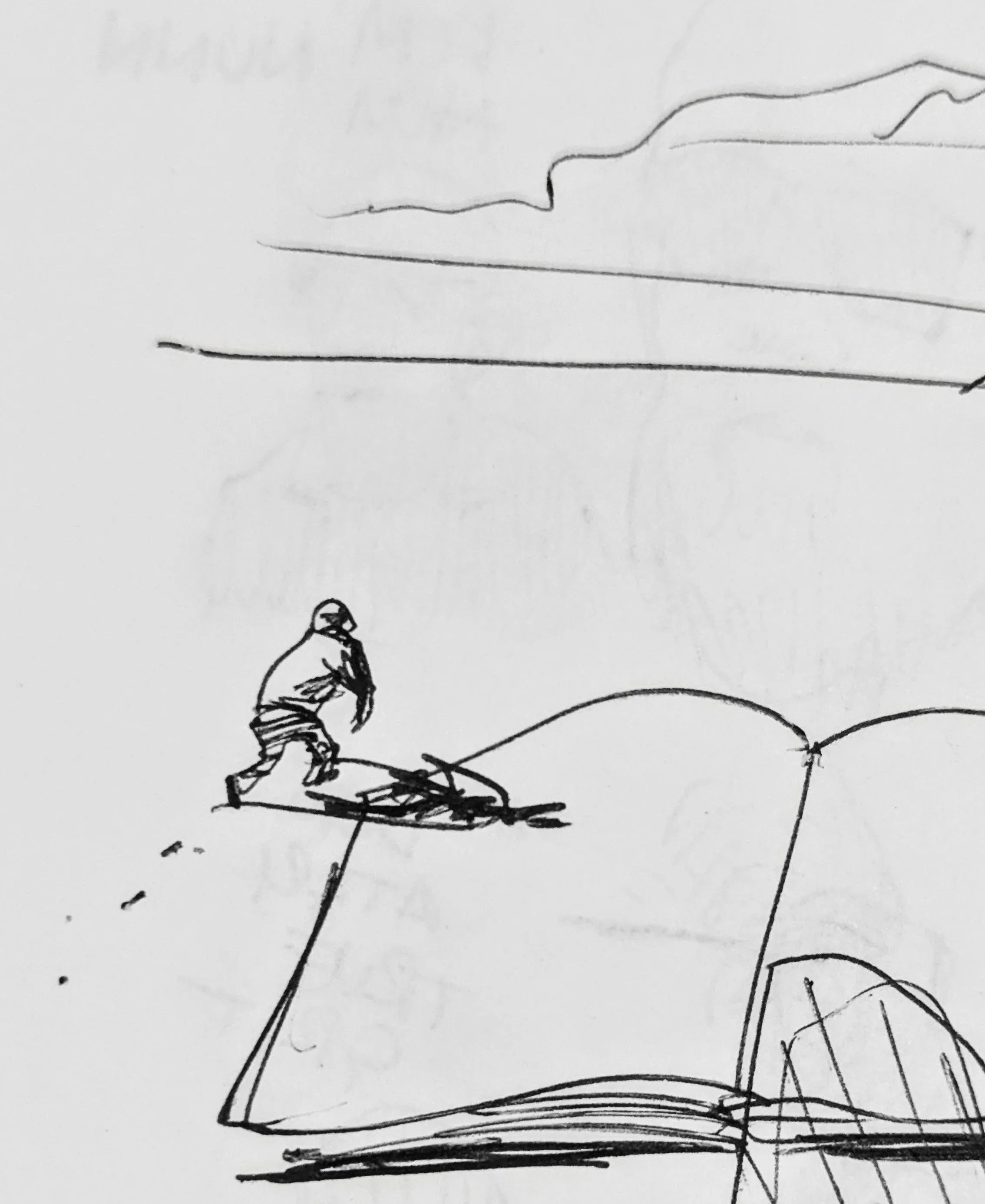 Sometimes the drawings fall into each other and make interesting compositions.