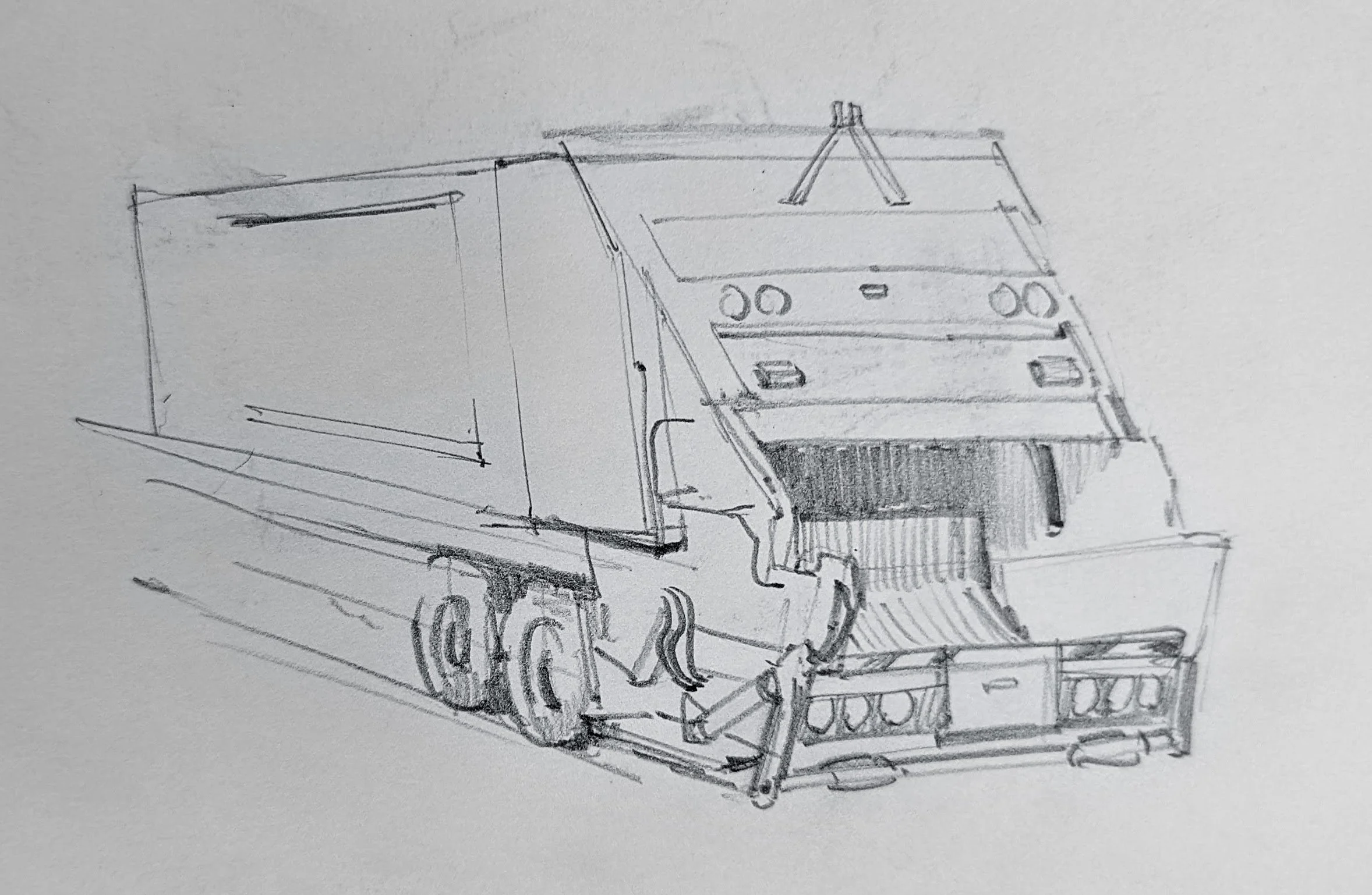 The business end of the garbage truck