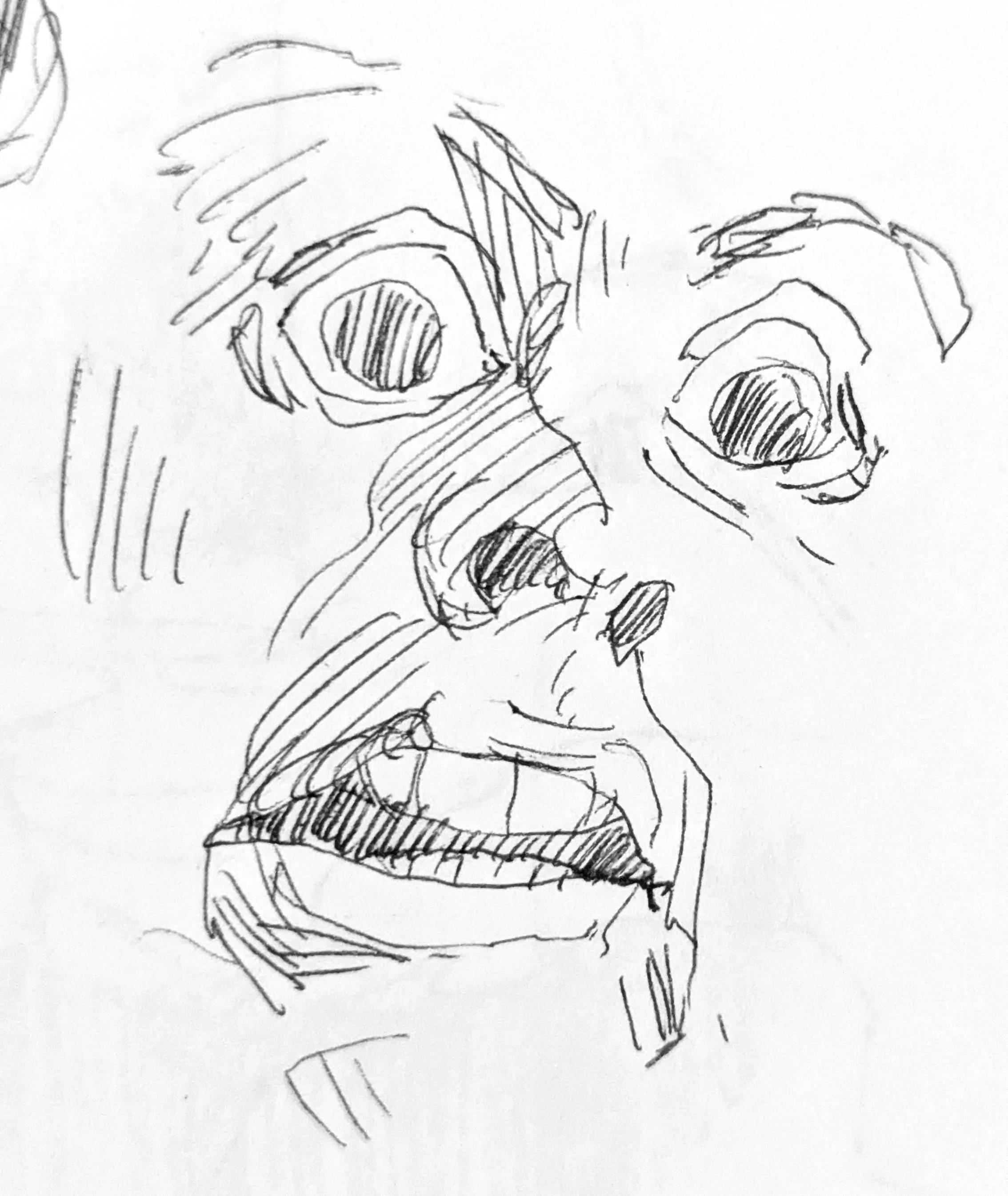 Aghast face