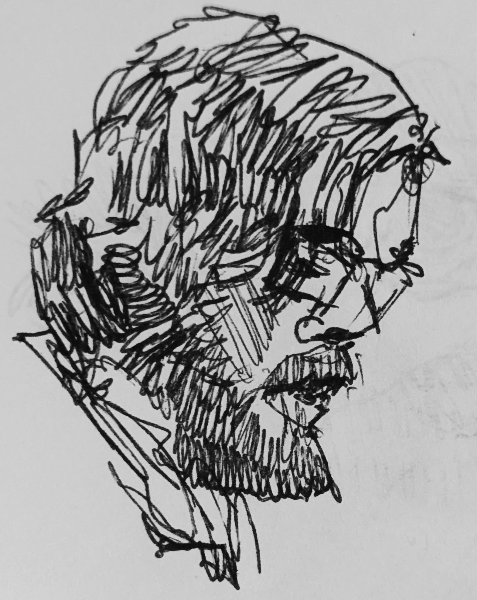A guy from TV. I like the line density.