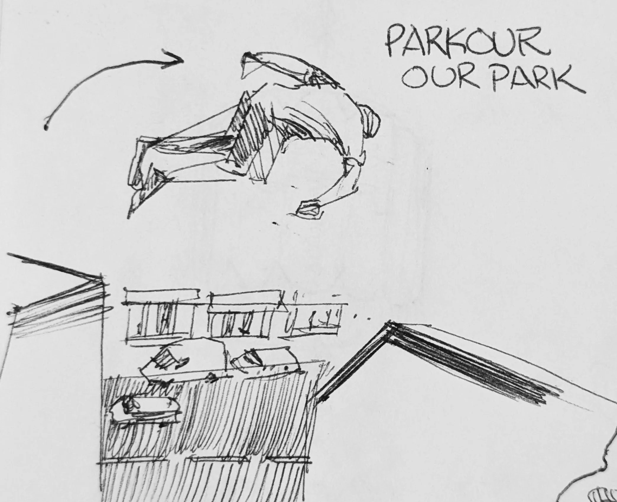 It's fun to draw parkour athletes.