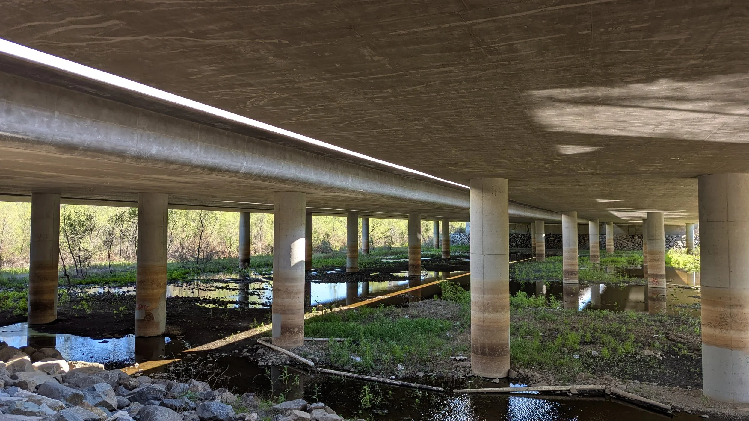 Watery undercroft, I-5 near Cardiff, CA