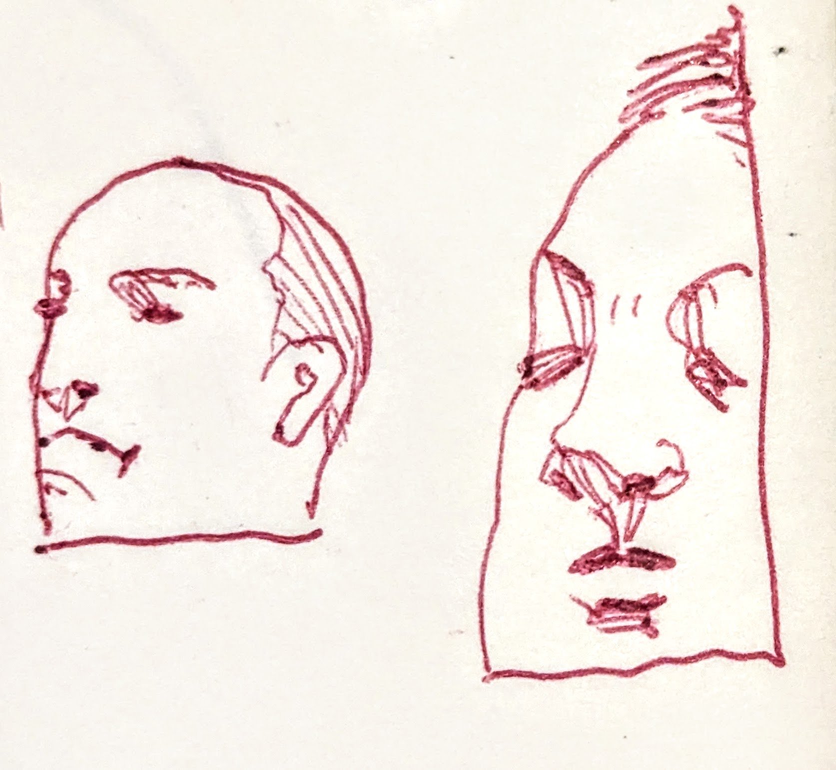 Little violations. Sometimes a face is made more interesting by what isn't shown.