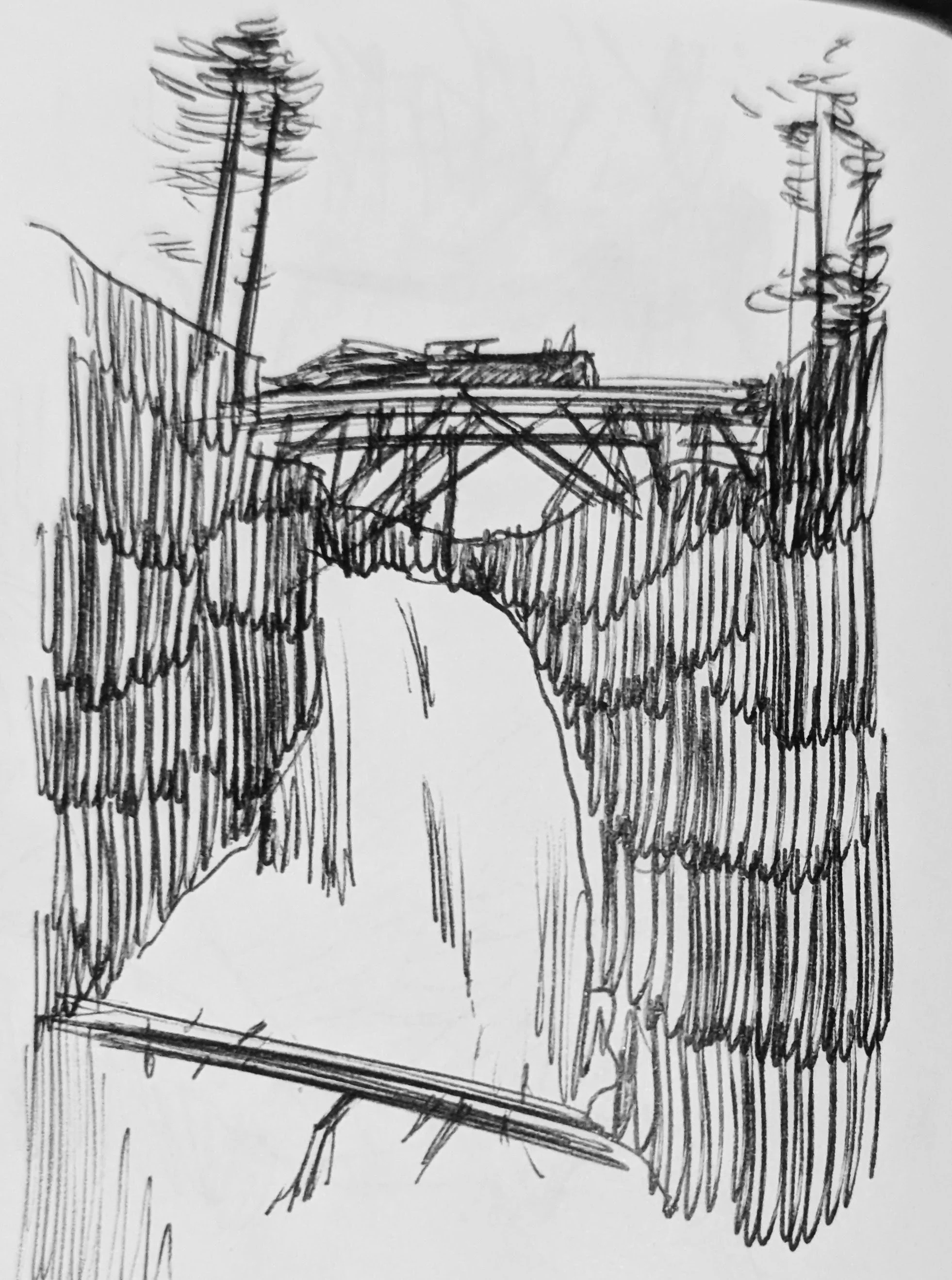 Train trestle.