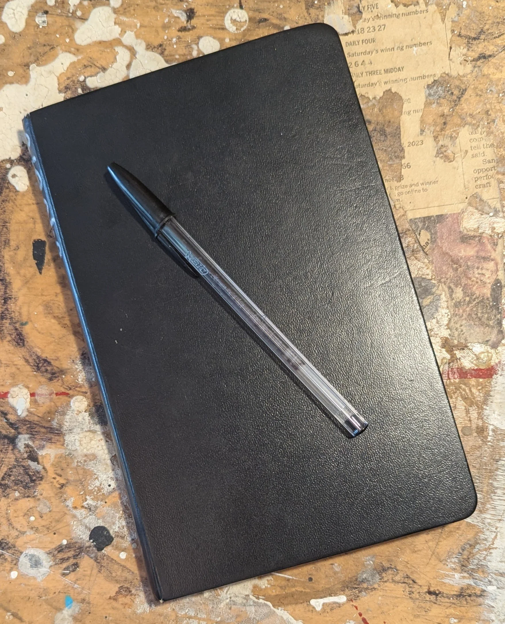About every 8 months I fill up one of these sketchbooks. The book is 5.5 x 8.5" and has 160 pages. 