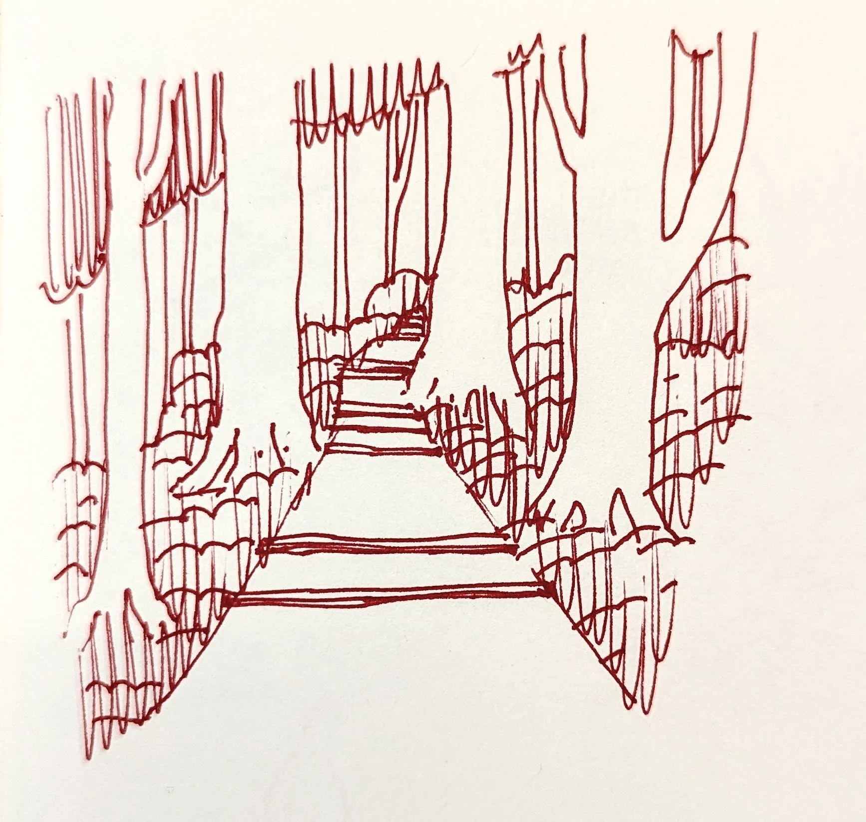 Path through trees