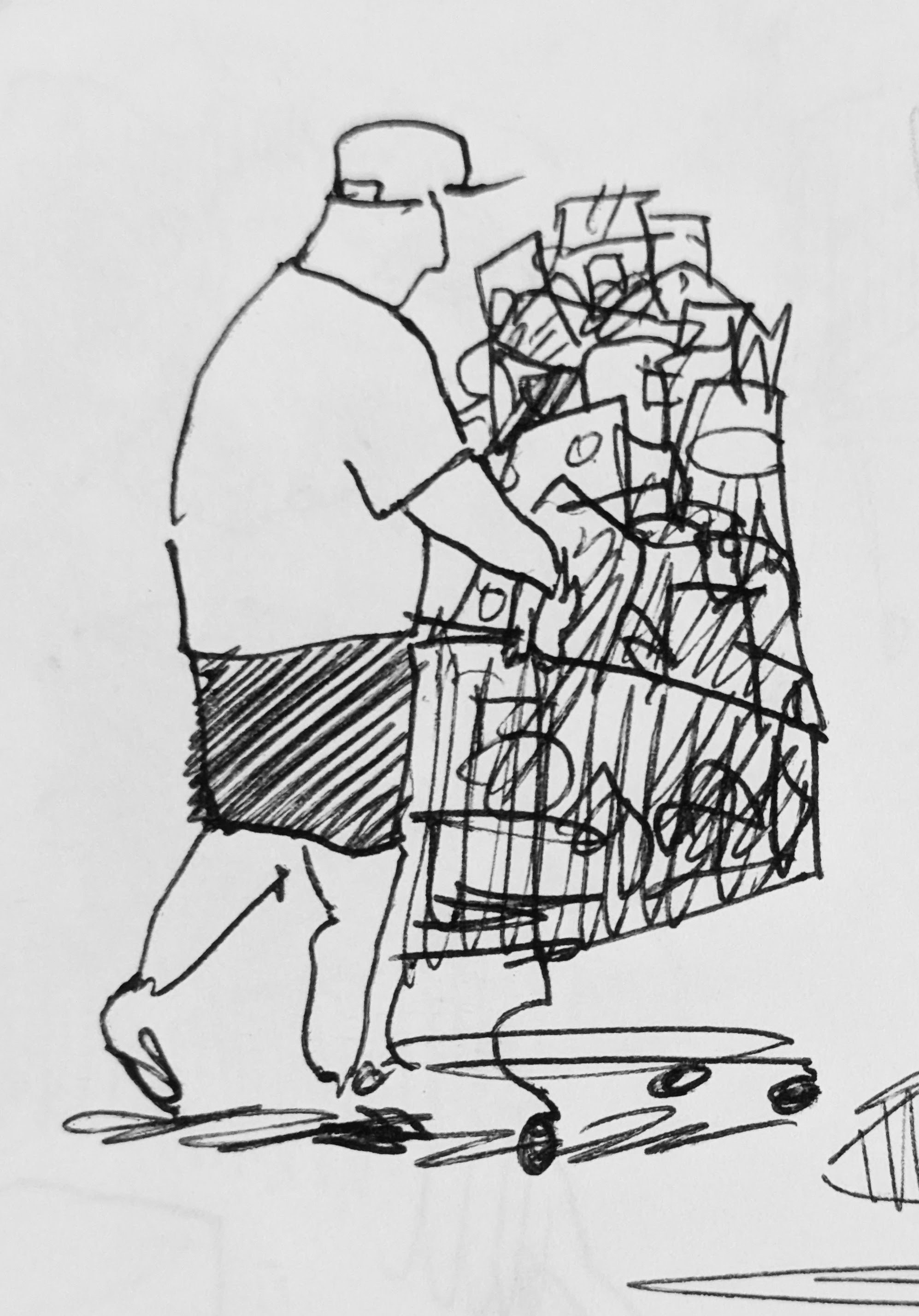 Shopping at Costco.