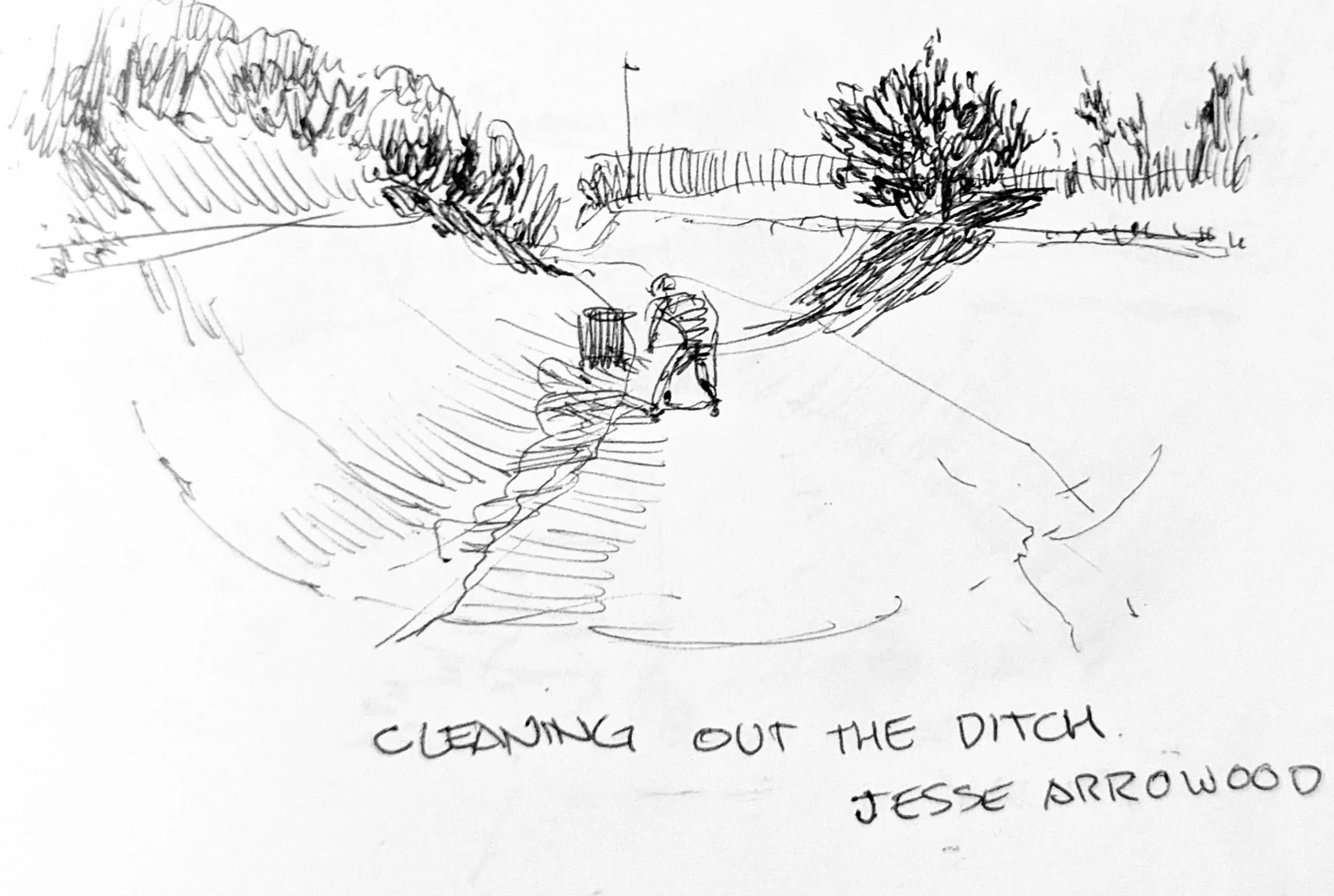 Ditch cleaning with Jesse Arrowood