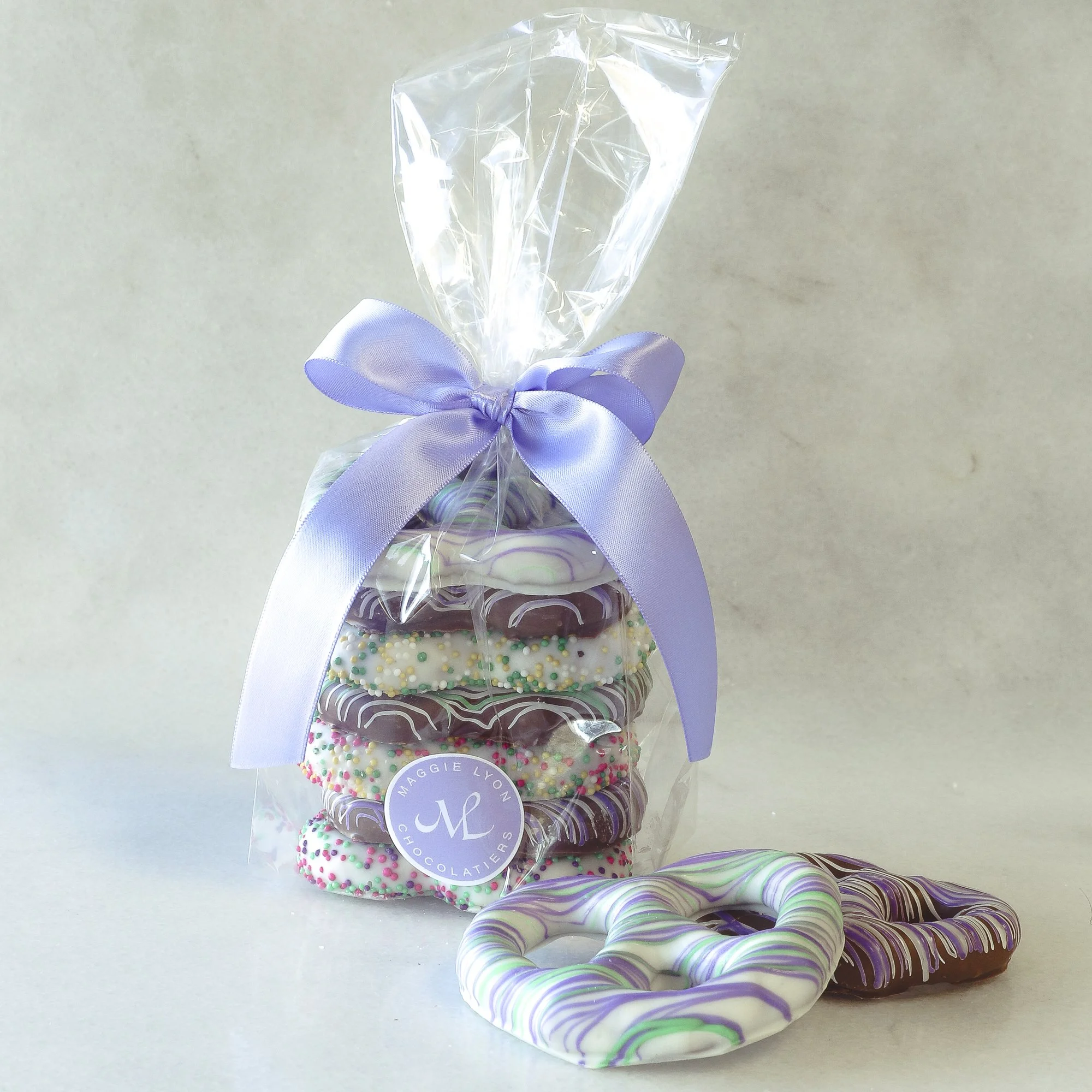 Easter 7pc Chocolate Covered Pretzel Stack - Spring Design