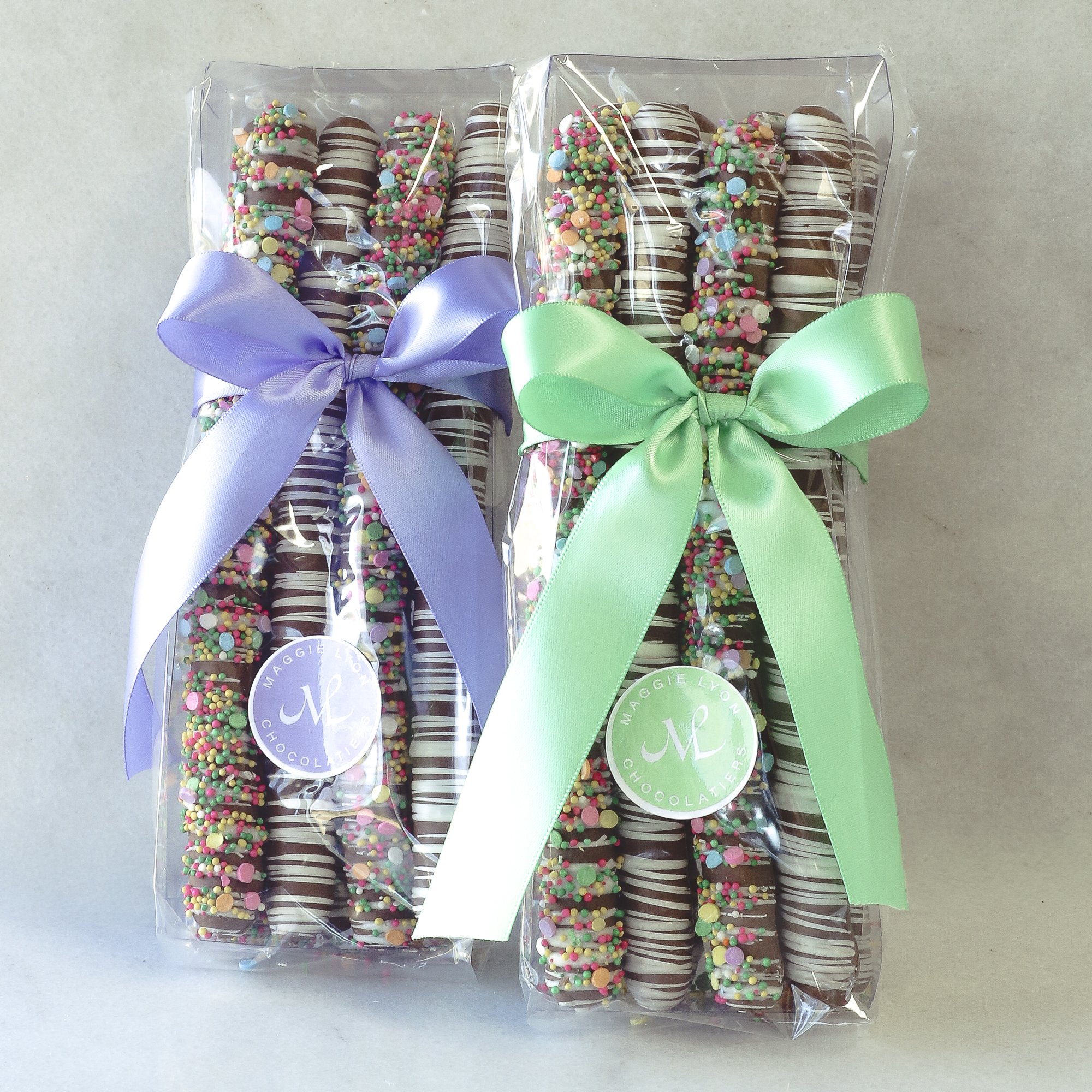 Easter Milk Chocolate Covered Pretzel Rods - Spring Design
