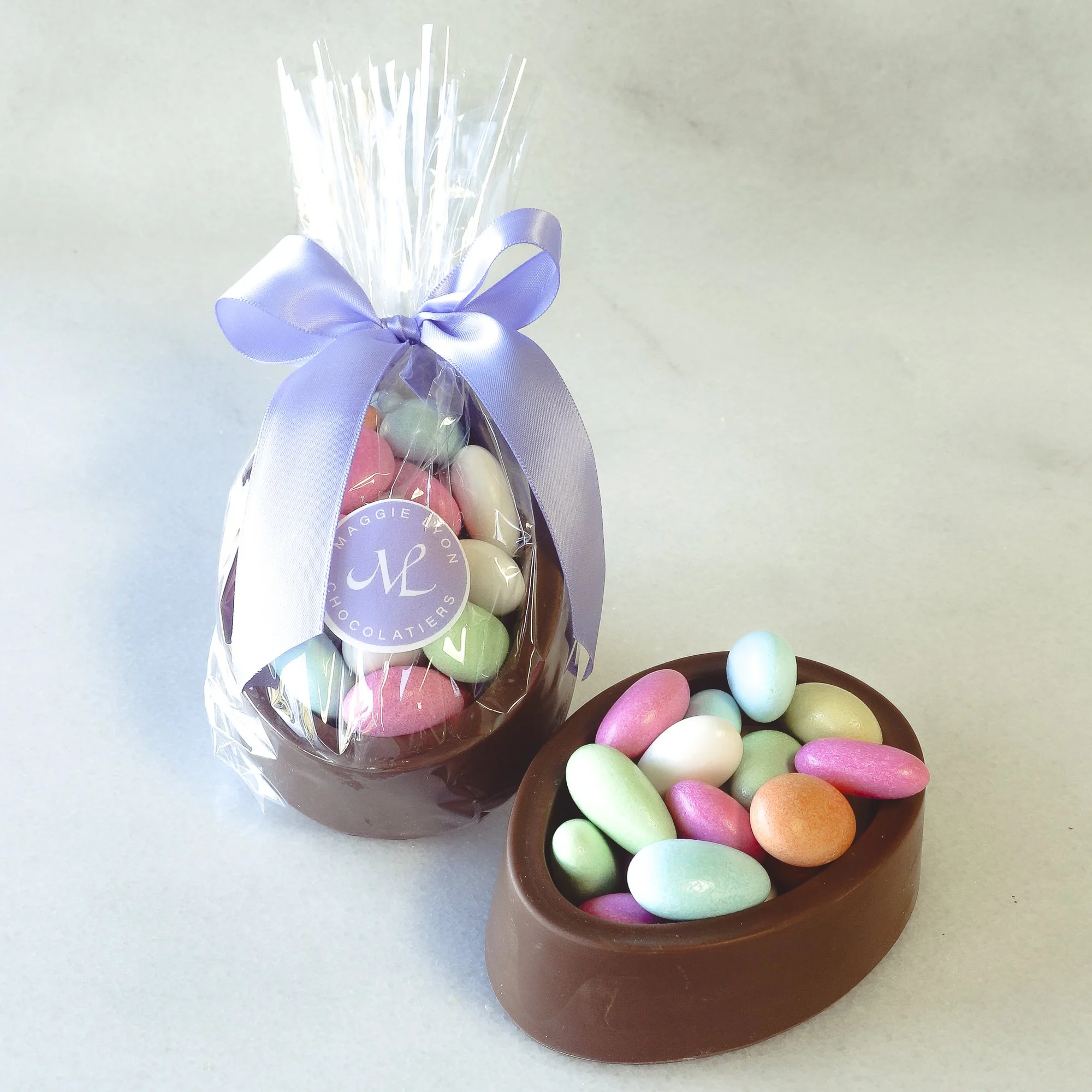 Milk Chocolate Easter Egg Box with Jordan Almonds