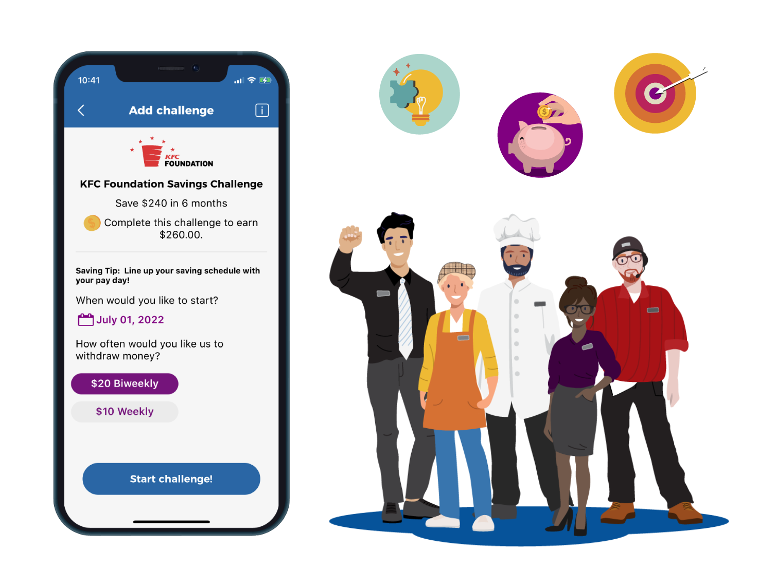 KFC Case Study for Emergency Savings Program — QUBER