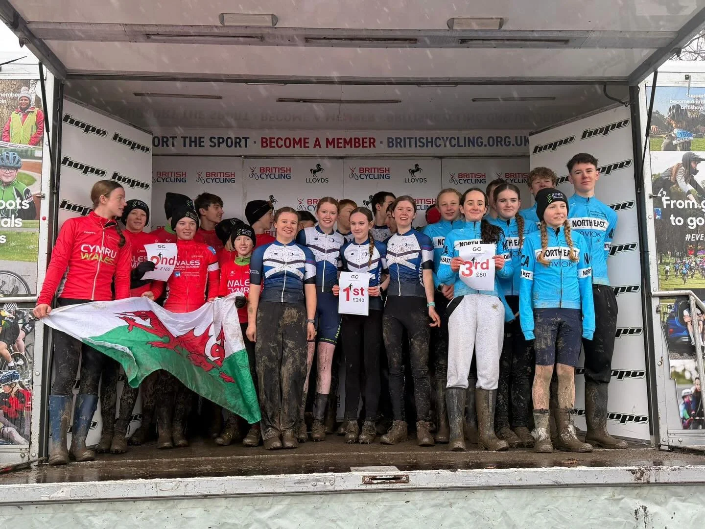 🏆Team Scotland win the British Inter Regional cyclocross championships in Bradford🏆

Our team is listed below 💪💪
Mairi Dowens
Eilidh Scally
Emie Smith
Isle Reekie

Gregor McNaught
Josh Stewart
Lewis McAusland
Rhuairdh Fulton

Well done to all! 👏