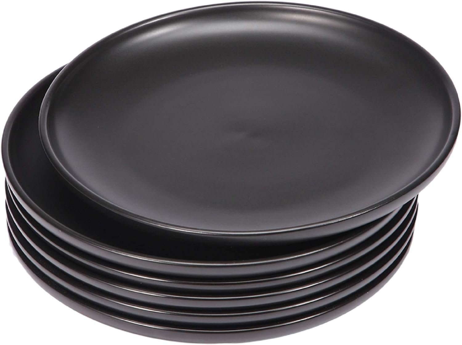 10" Black Ceramic Plate - $2