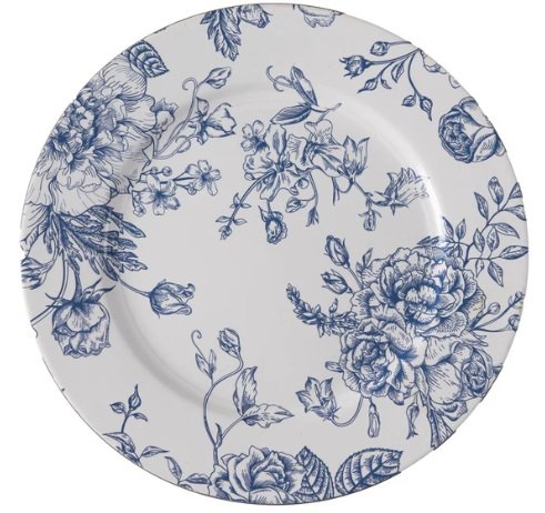 Blue and White Acrylic Charger Plate - $1.50