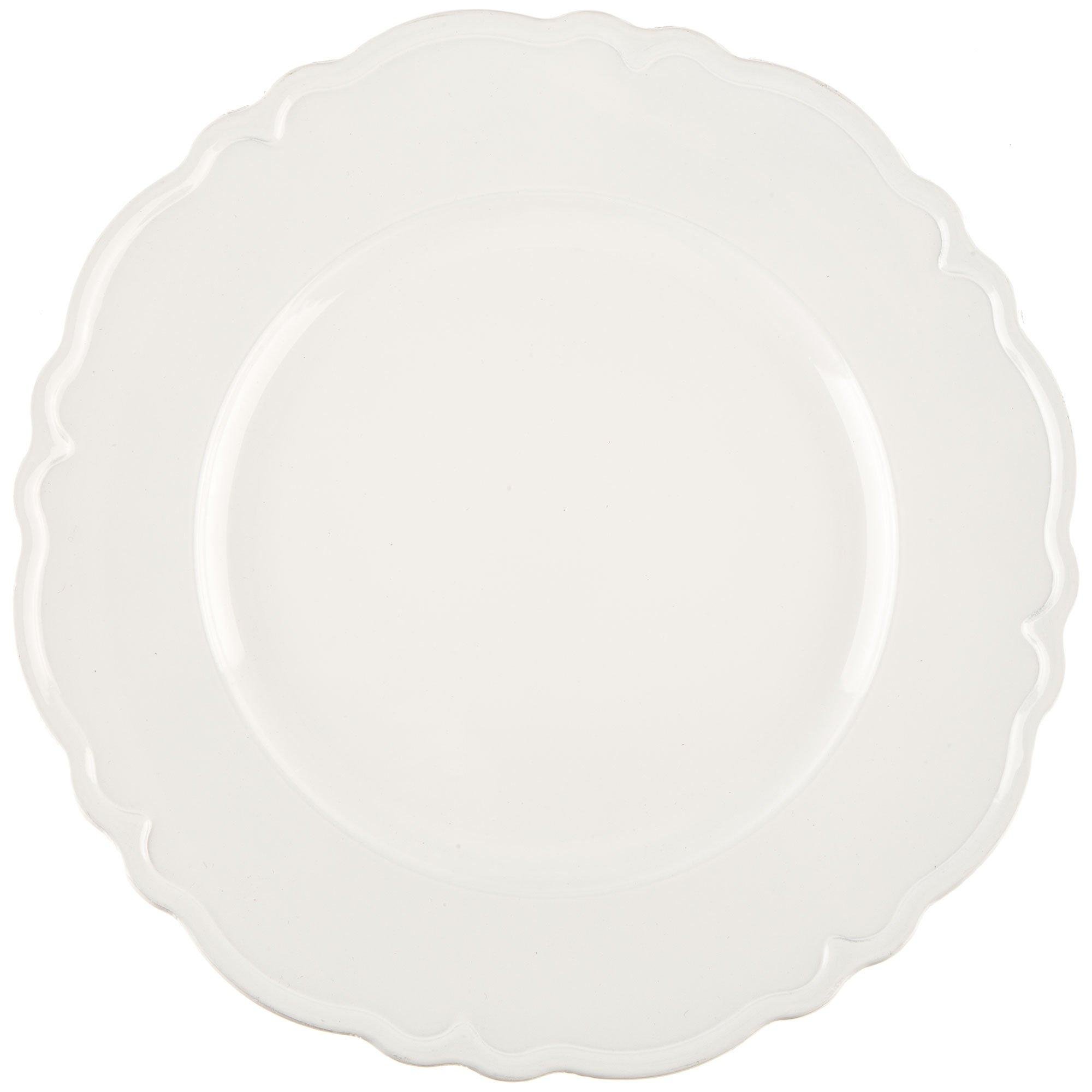 White Scalloped Acrylic Charger Plate - $1.50