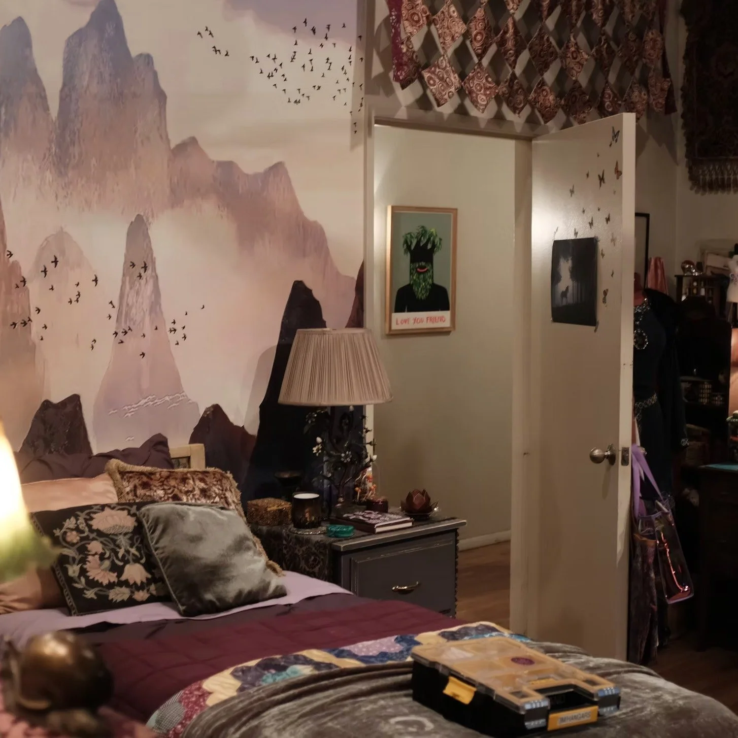 A couple photos of my art on the sets of Margo's got Money Troubles