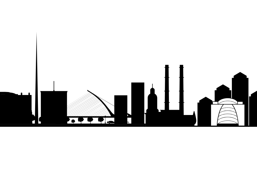 Cyber Security and Information Security Ireland Silhouette