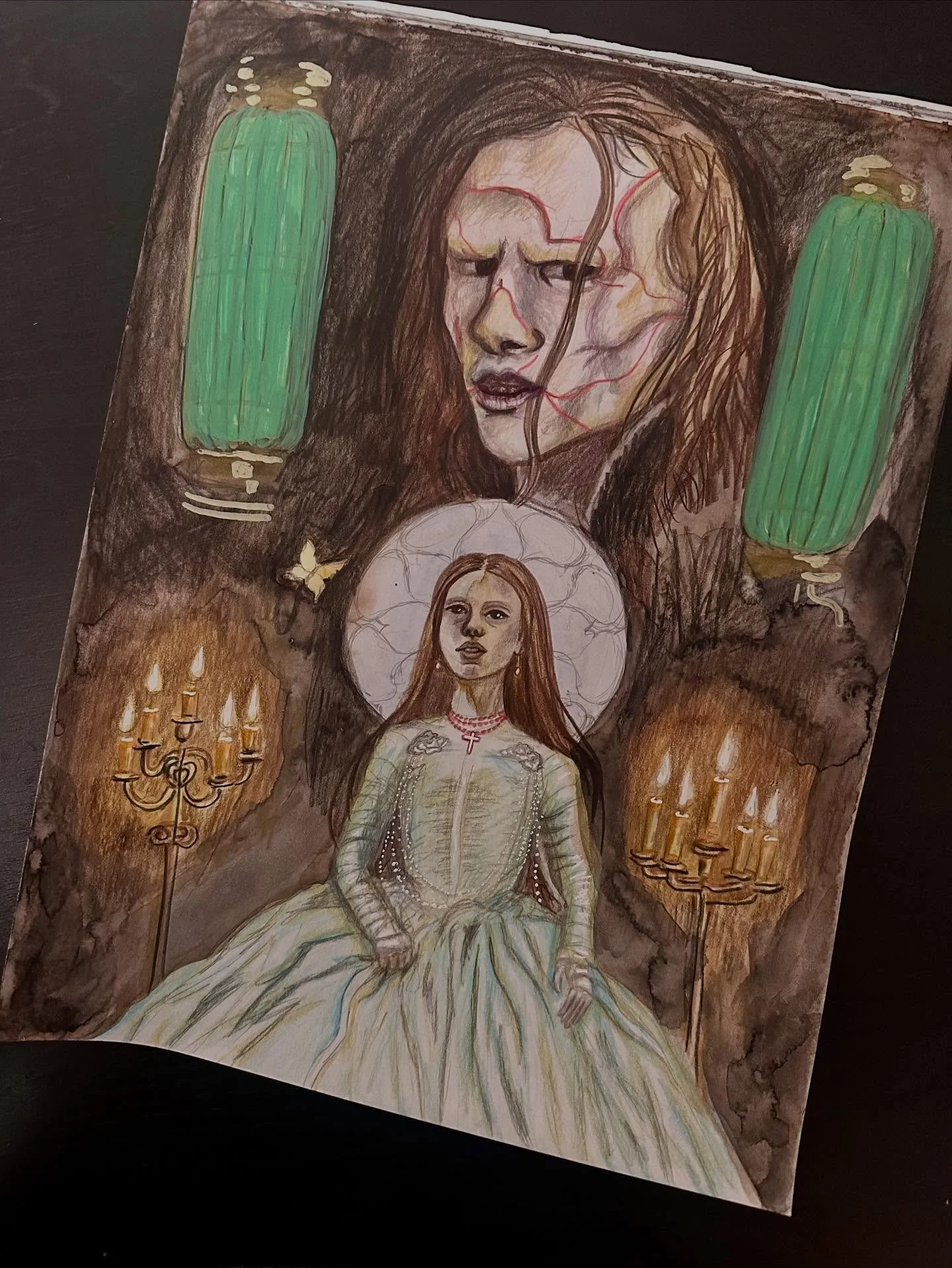 A work in progress but I&rsquo;m loving it so far. This movie was an absolute masterpiece and I knew I wanted to draw Elizabeth and The Creature in the same piece, comparing and contrasting their beauty and strength. They are together yet far apart, 