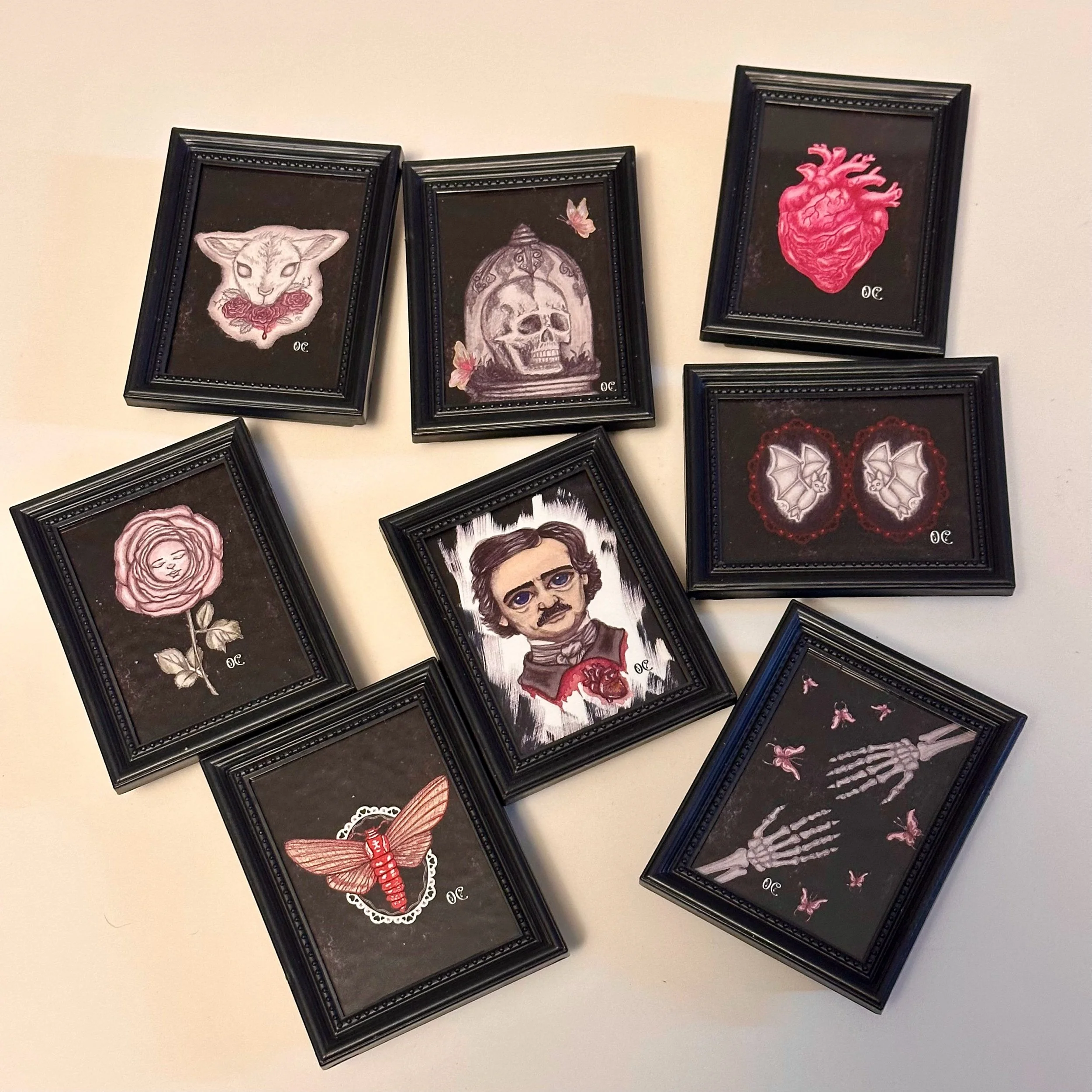 Romantic Gothic Magnetic Mini Framed Art Prints