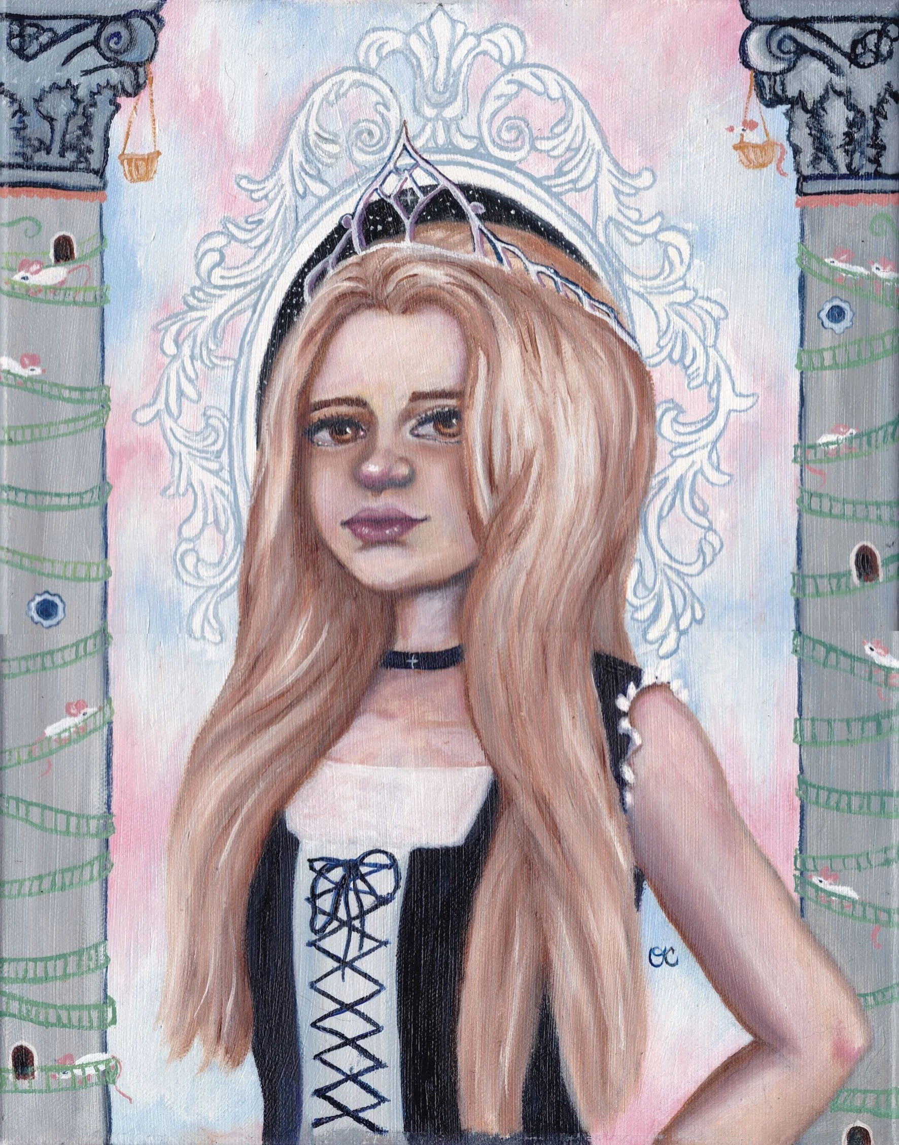 Servant Princess, 11" x 14," Oil on canvas