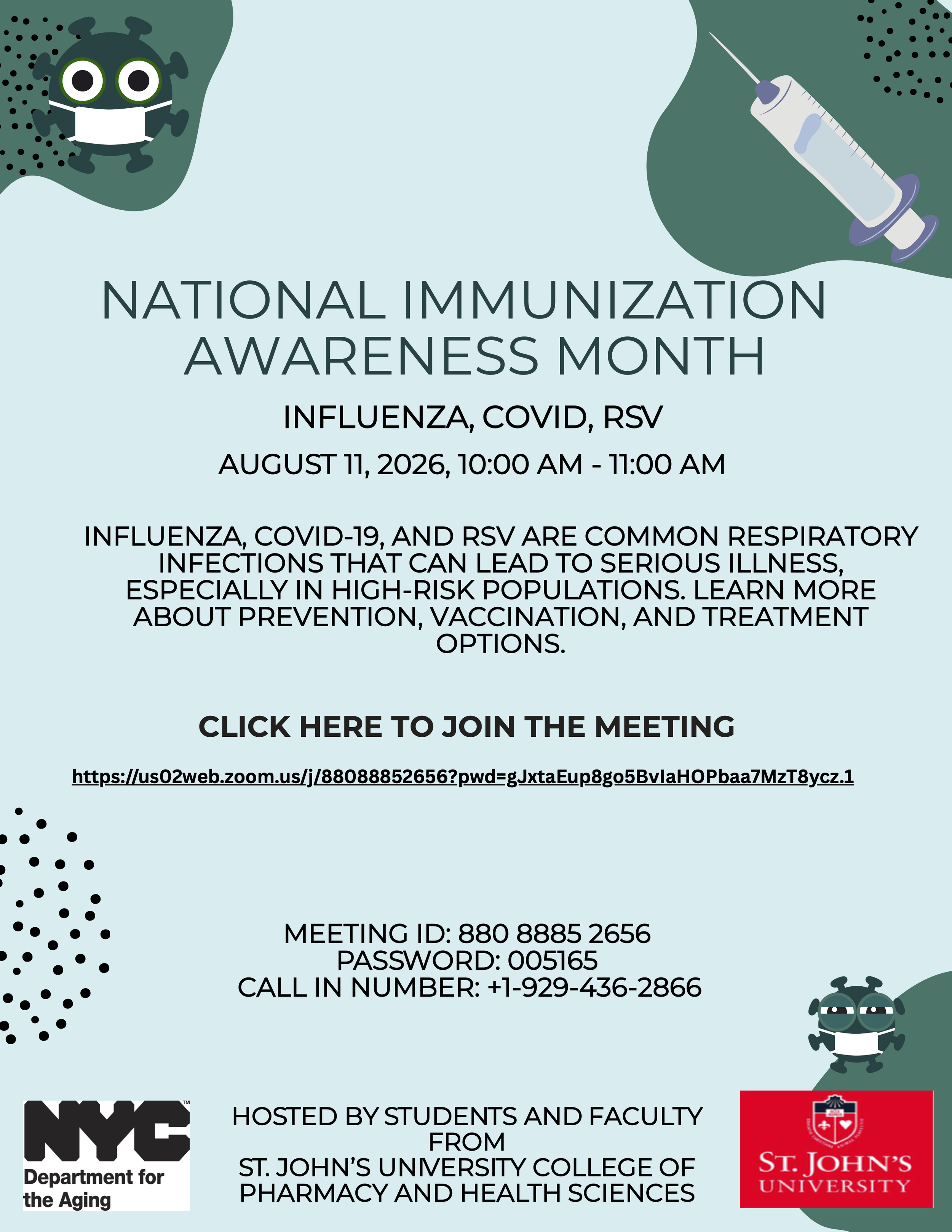 National Immunization Awareness Month Influenza COVID RSV 08112026.png