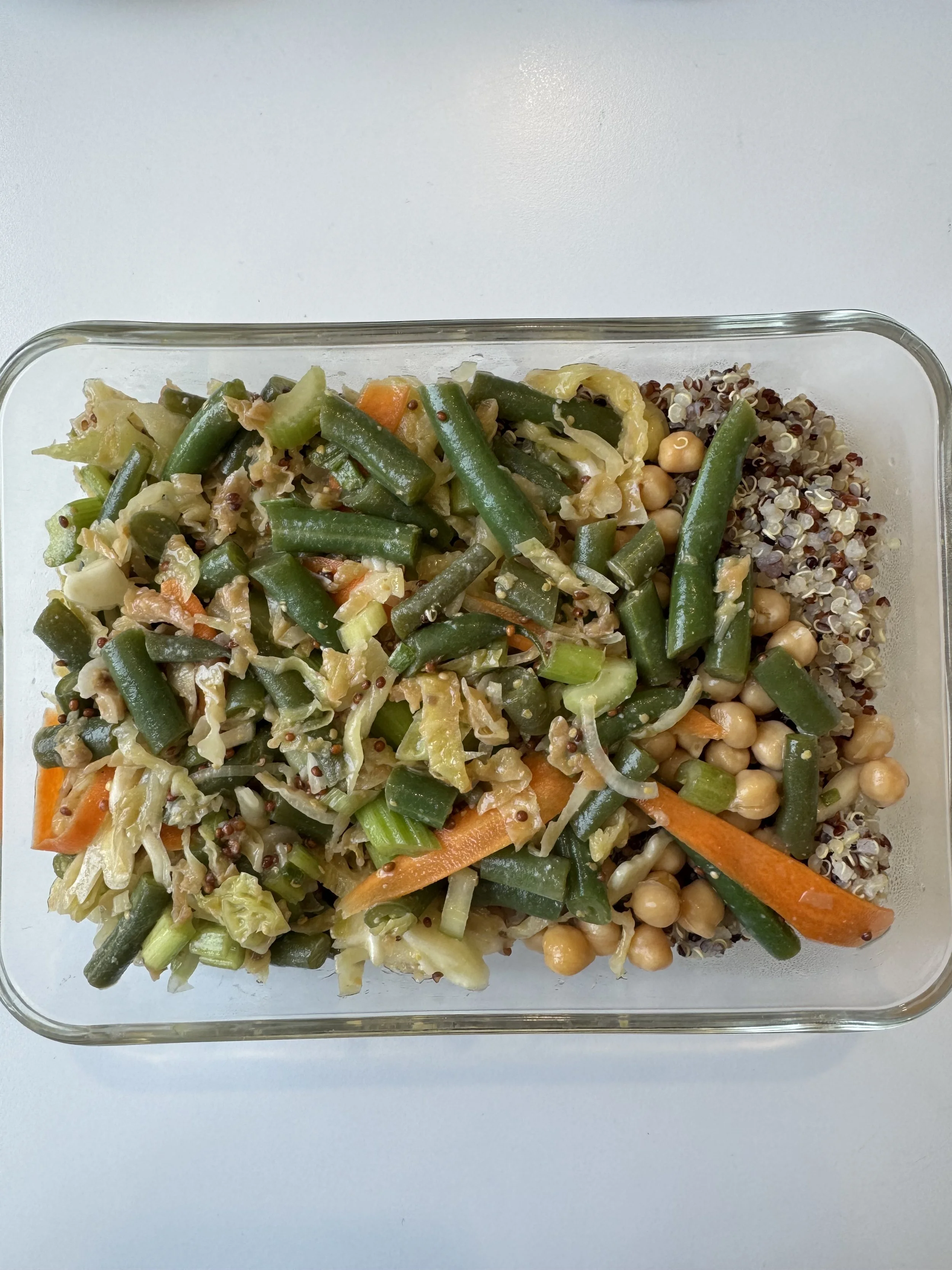  Green Bean Grain Salad with Lemon Tahini Dressing