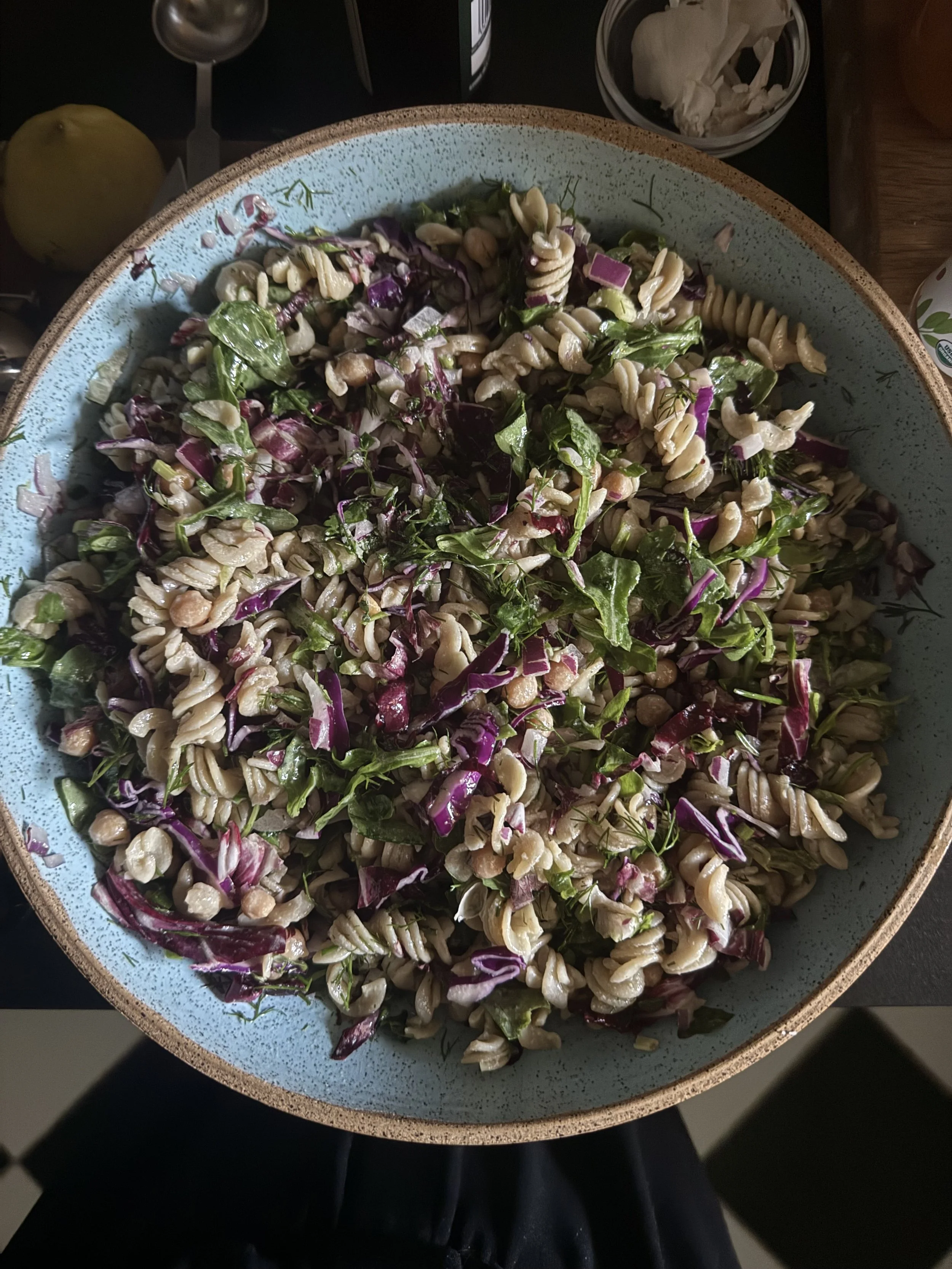 Moon Food: Bitter Green Pasta Salad