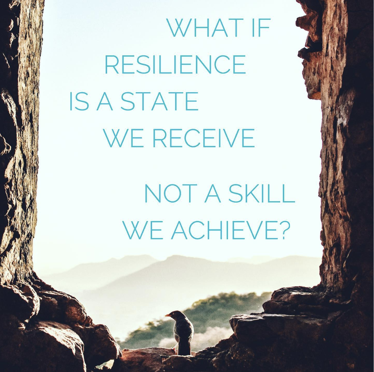 What if resilience is a state we receive not a skill we achieve?