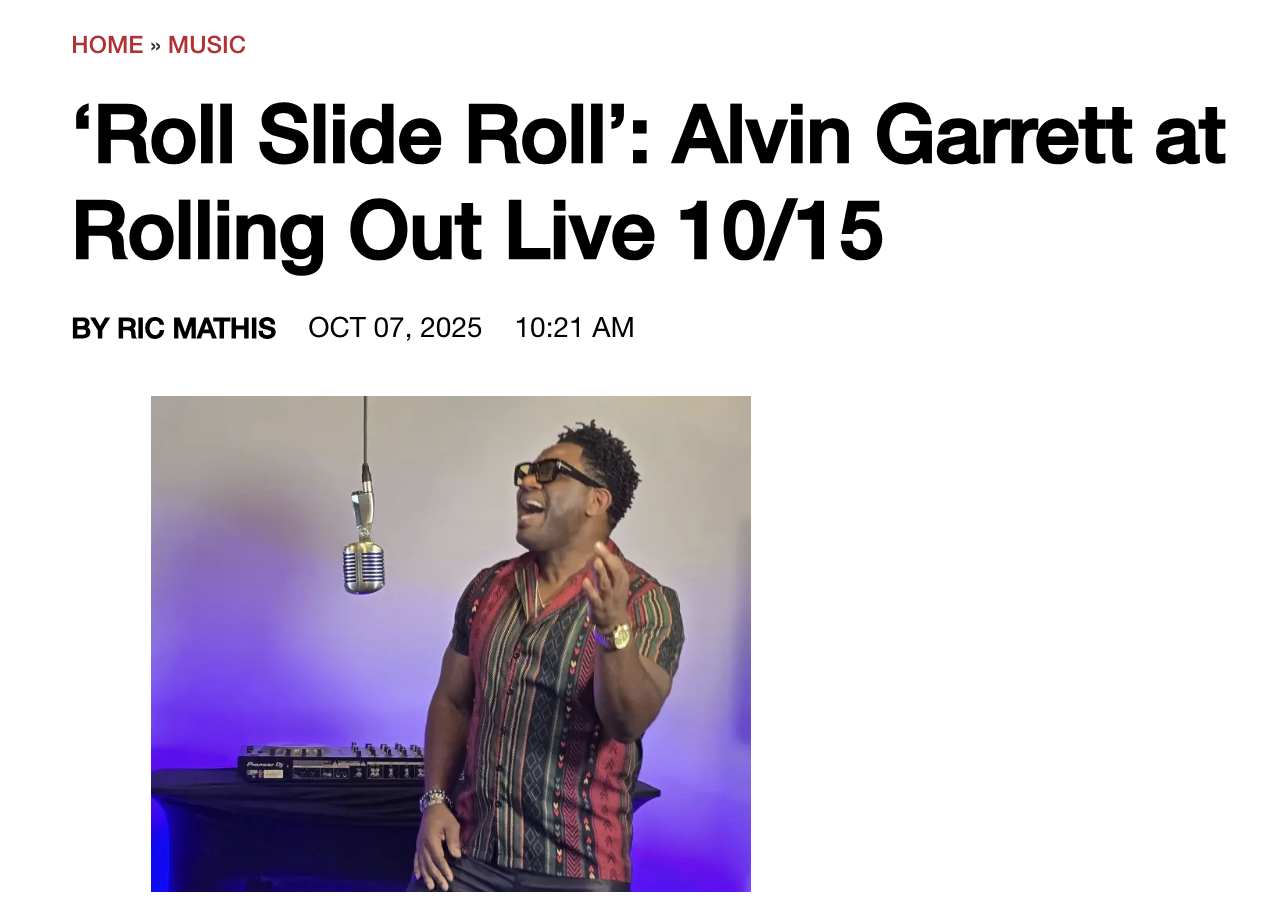 Rolling Out: ‘Roll Slide Roll’ - Alvin Garrett - Live 10/15
