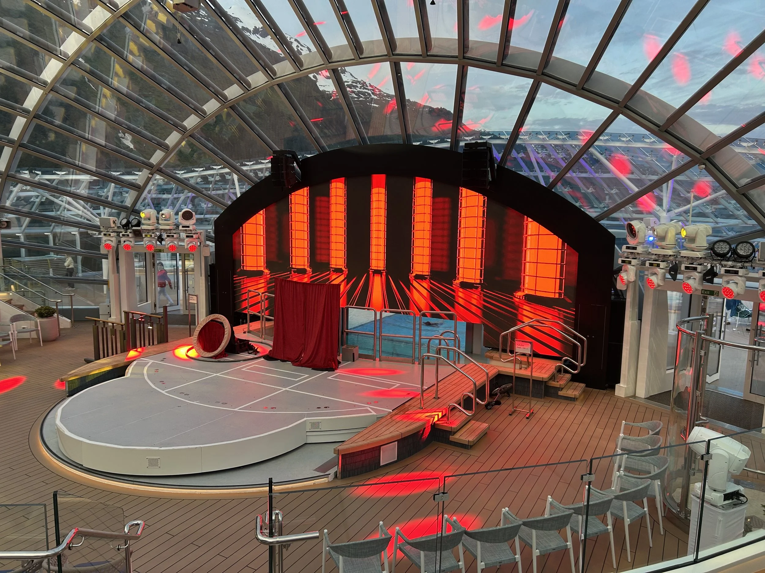 The Dome performance space on the Star Princess