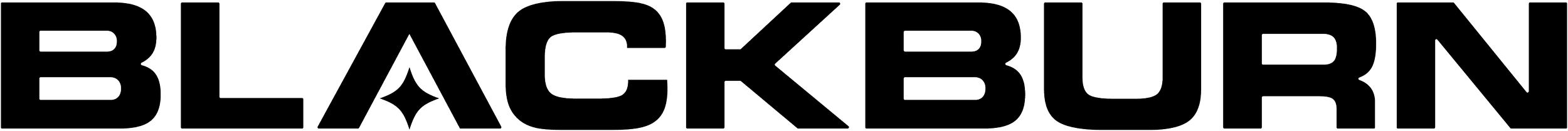 The word 'BLACKBURN' written in bold black outline letters on a white background.