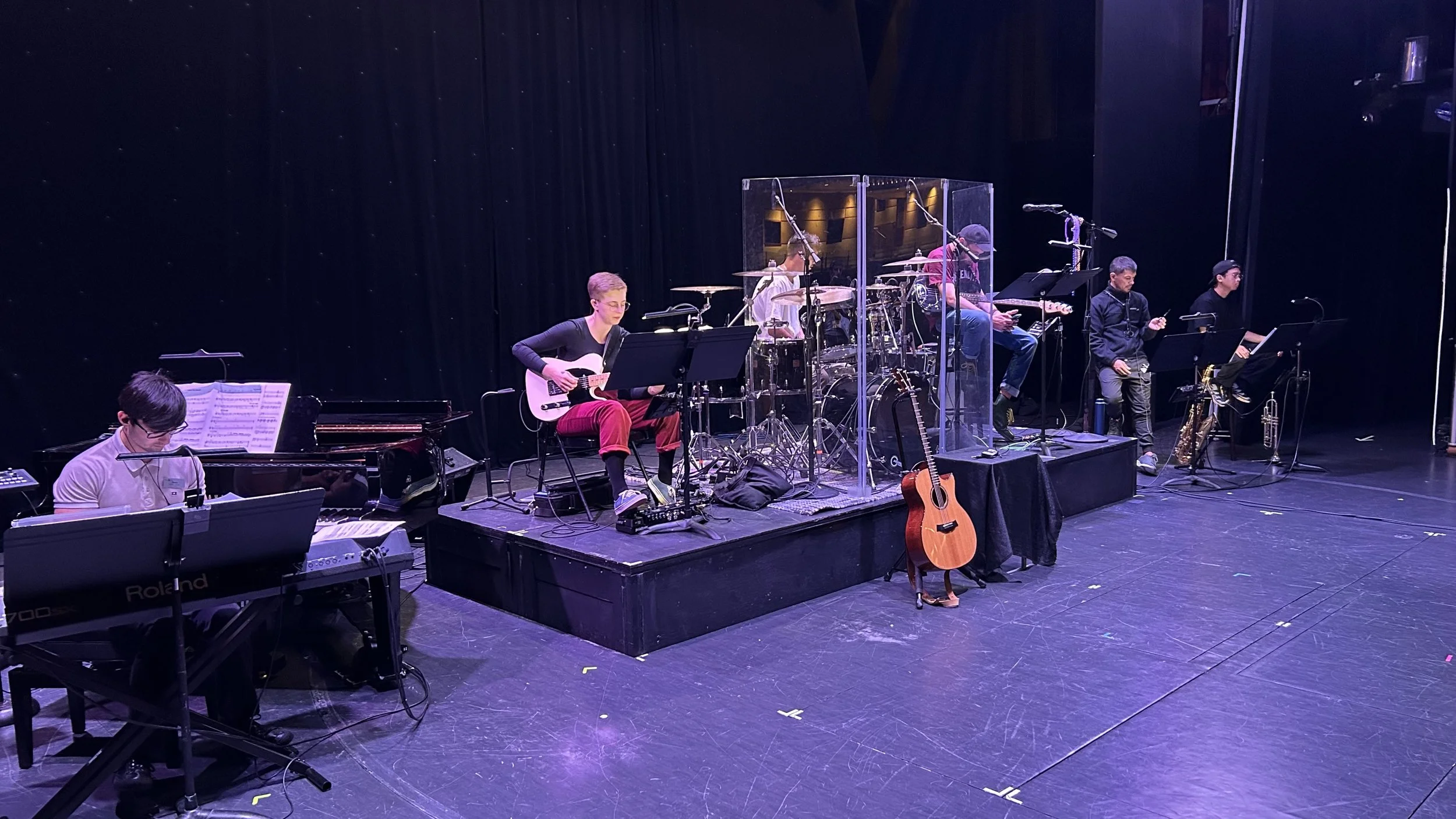 The Celebrity Constellation Orchestra learning their parts