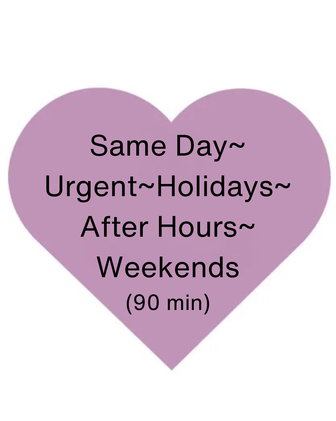 After Hours/ Emergency/ Same Day/ Urgent Session