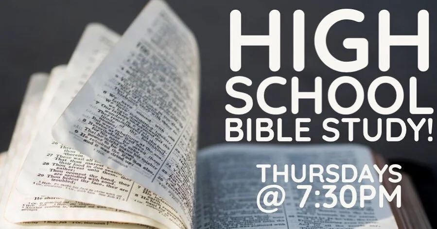 TONIGHT!!! join us on Zoom for our High School Bible Study. Look for a text with the link! See you online!