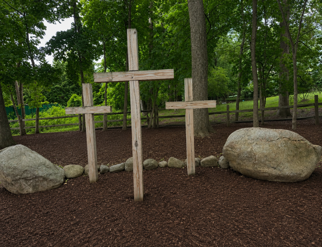 A rendering of the repaired cross