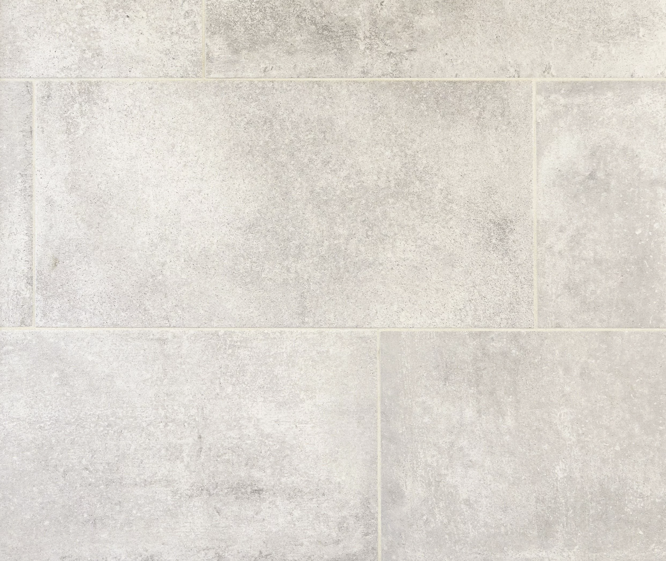 Shower Walls: Warm Gray Tile (Light Gray Grout)