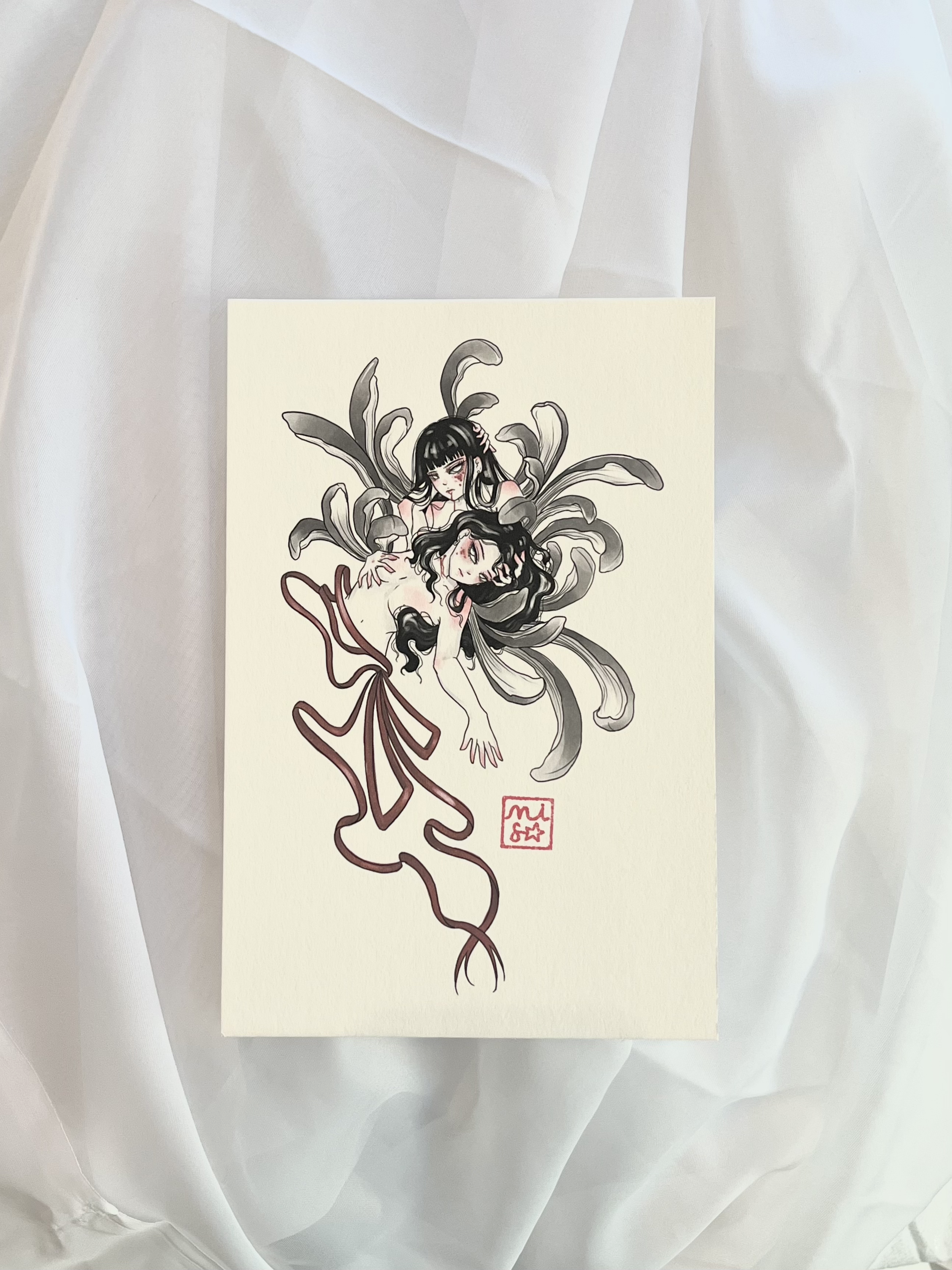 "The Vampiress and Her Lover" Print