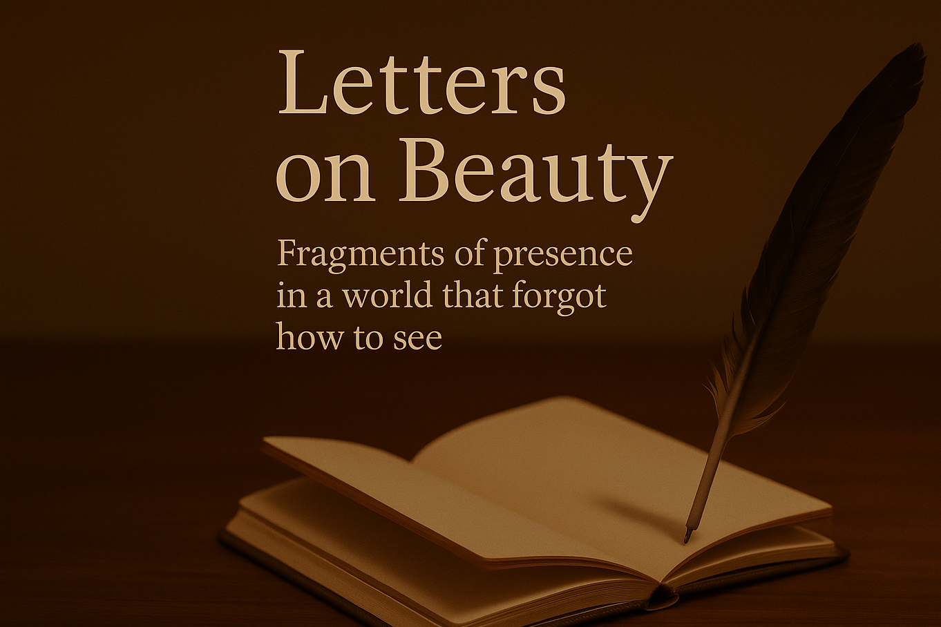 letters on beauty correspondence book and fountain pen