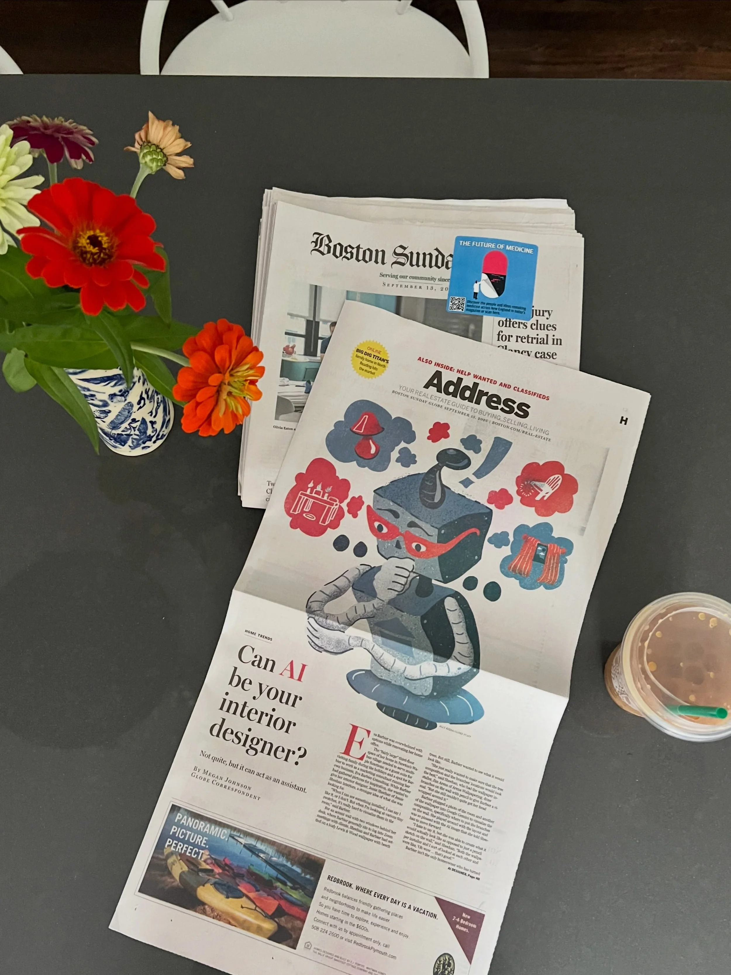 &ldquo;Can AI be your interior designer? Not quite, but it can act as an assistant.&rdquo; Check out our collaborative AI interior design process with our wonderful client in today&rsquo;s @bostonglobe Address section! 🗞️ ☕️

Interior Design: @jessi