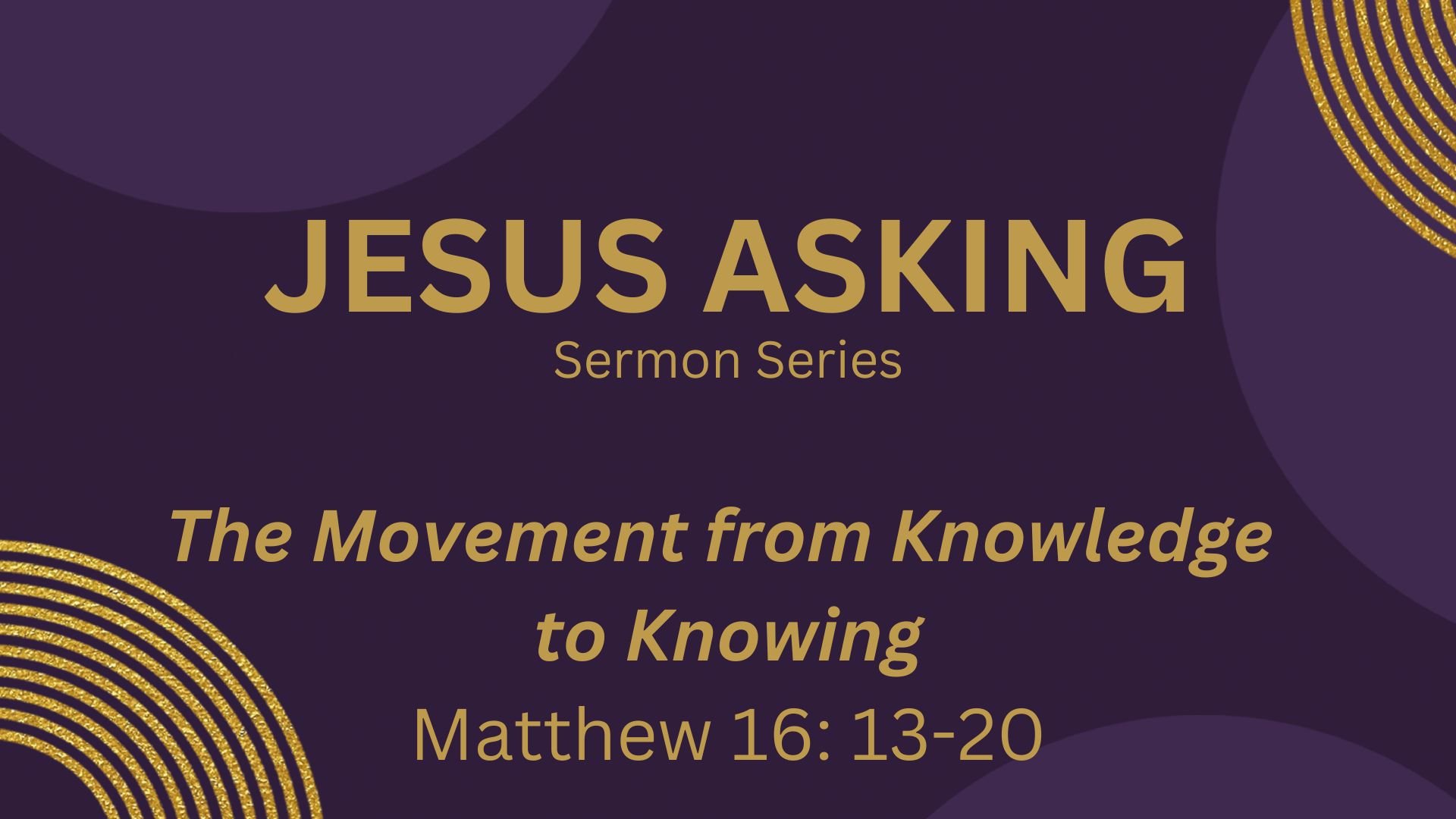 The Movement from Knowledge to Knowing (February 22, 2026) 