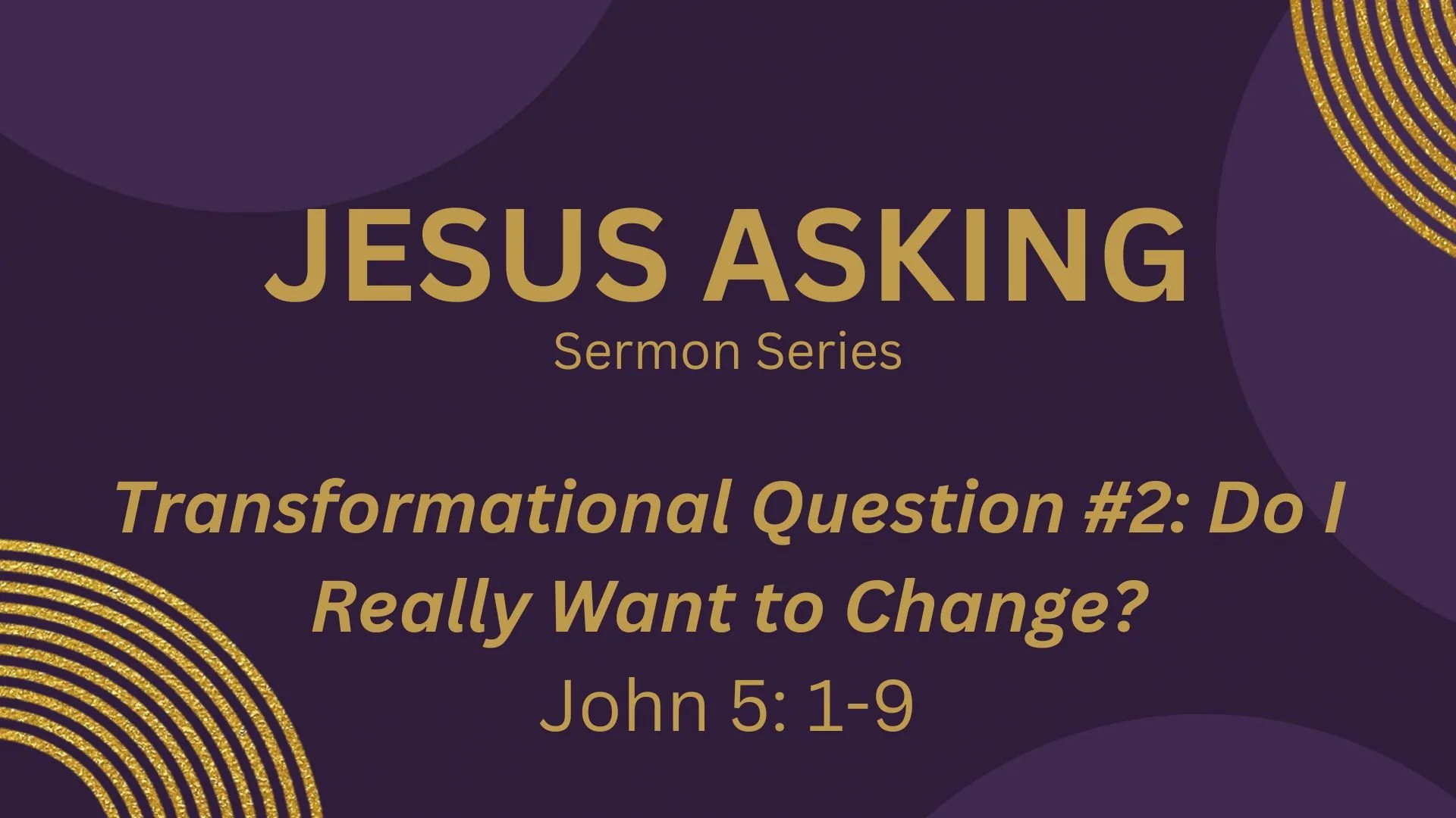 Transformation Question #2: Do I Really Want to Change? (March 29, 2026) 