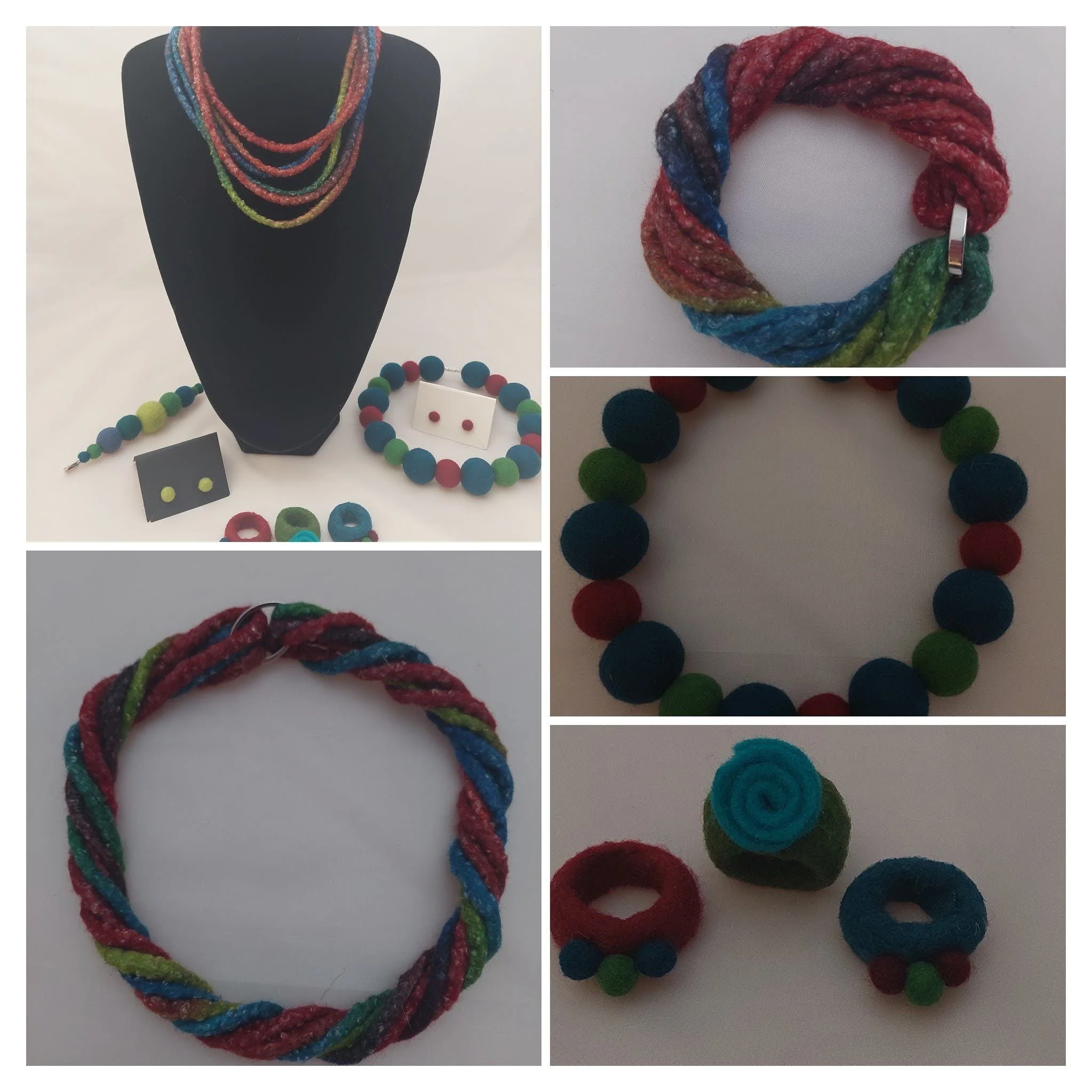 Gefilzte Schmuckstücke - jedes ein Unikat